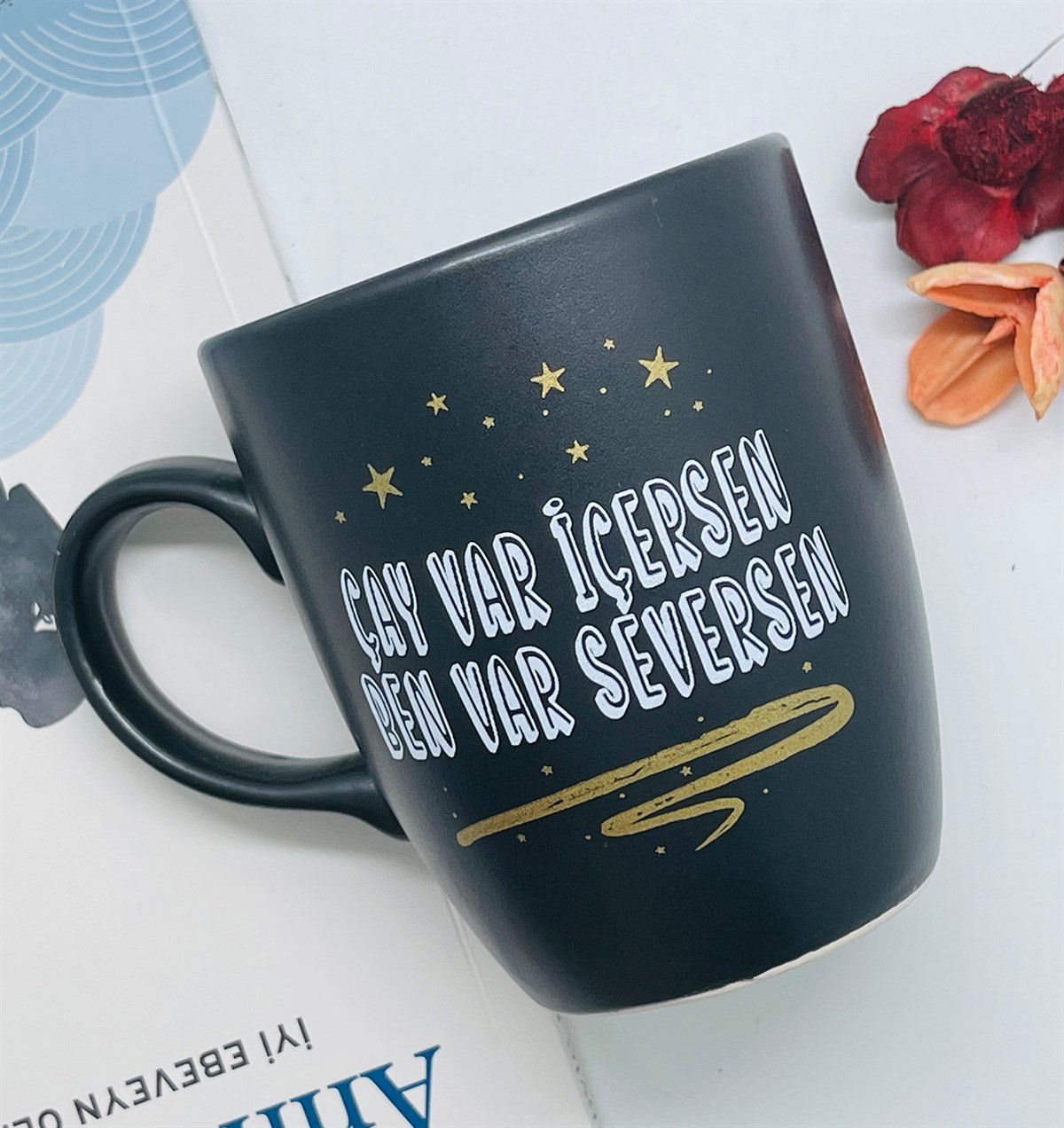 Çay Var İçersen Ben Var Seversen Tasarımlı 9 Cm Kupa BardakgiftmodaGmkp100216