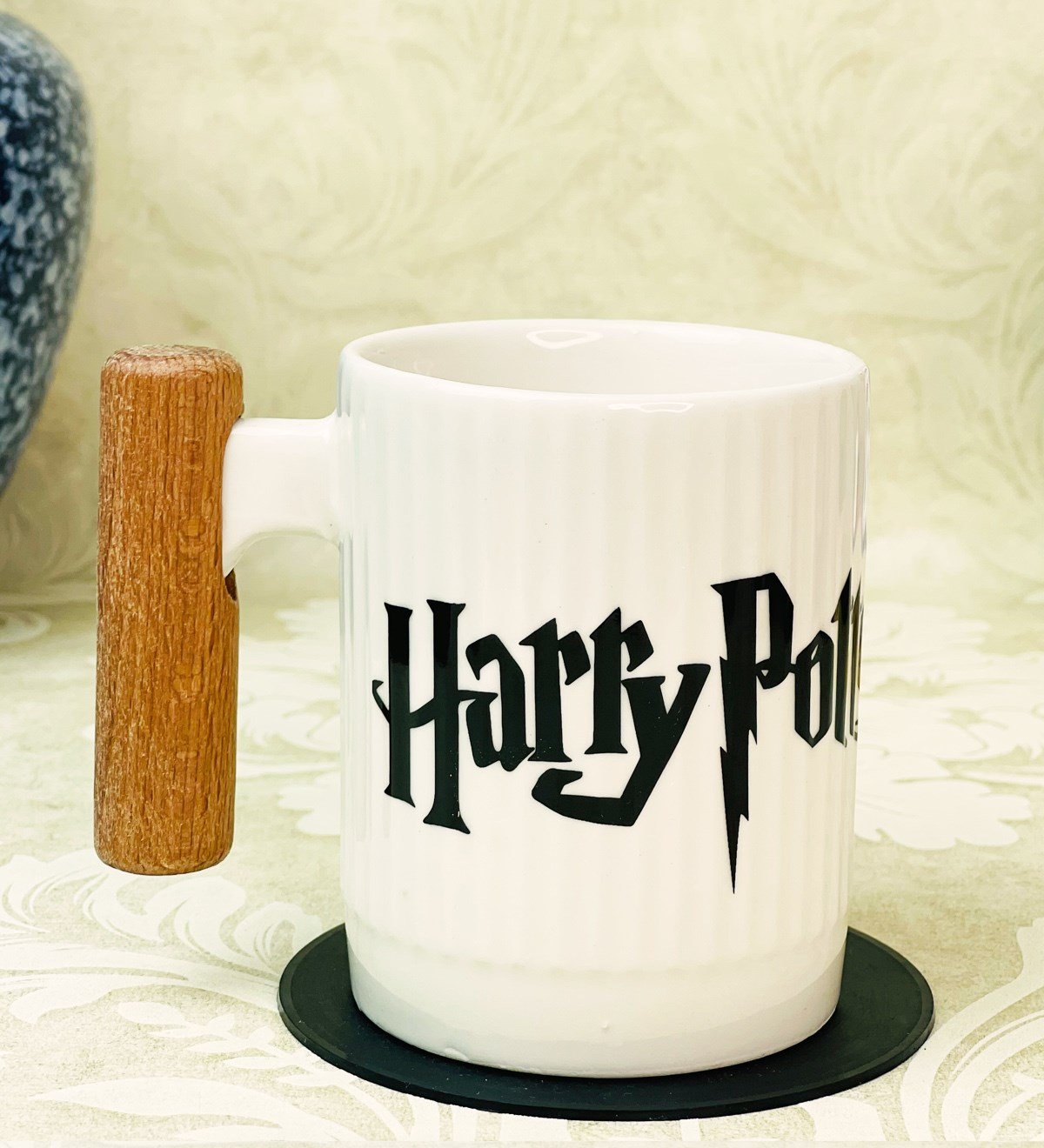 Ahşap Kulplu Harry Potter Tasarımlı Seramik KupagiftmodaGmkp100318