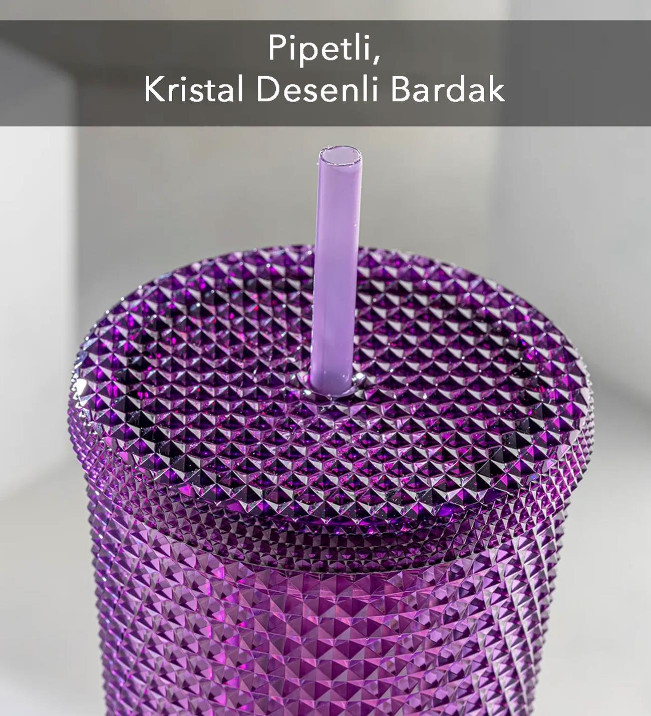 Star Sky Kristal Desenli Pipetli Bardak 750MlgiftmodaTp754