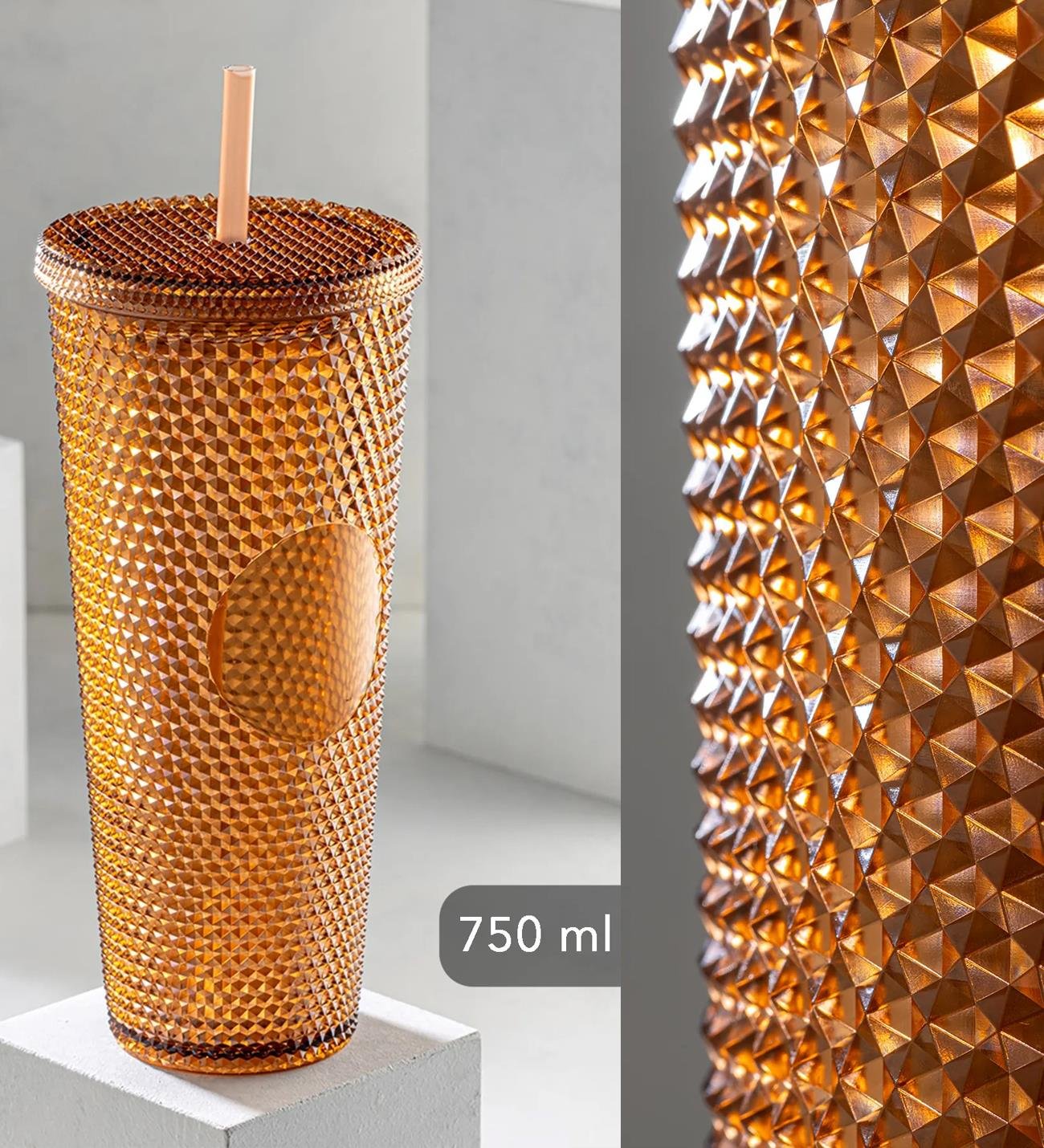 Star Sky Kristal Desenli Pipetli Bardak 750MlgiftmodaTp754