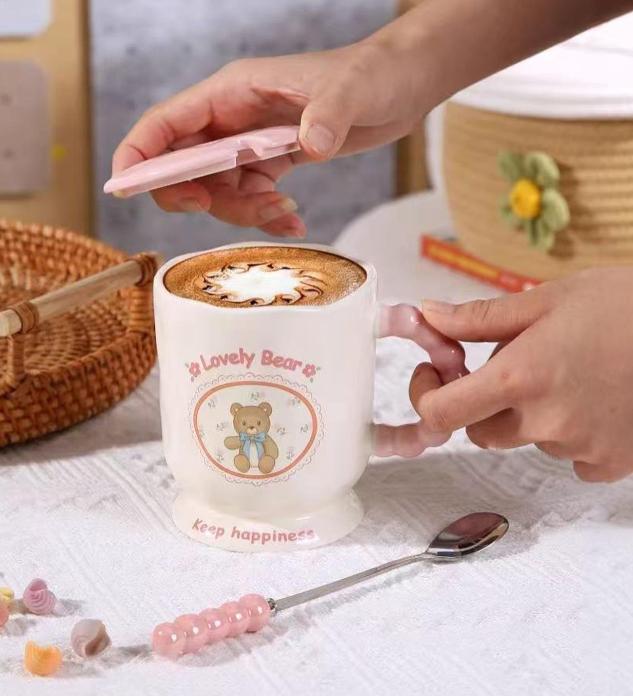 Aşk Ayıcığı Temalı Seramik KupagiftmodaBM-1984