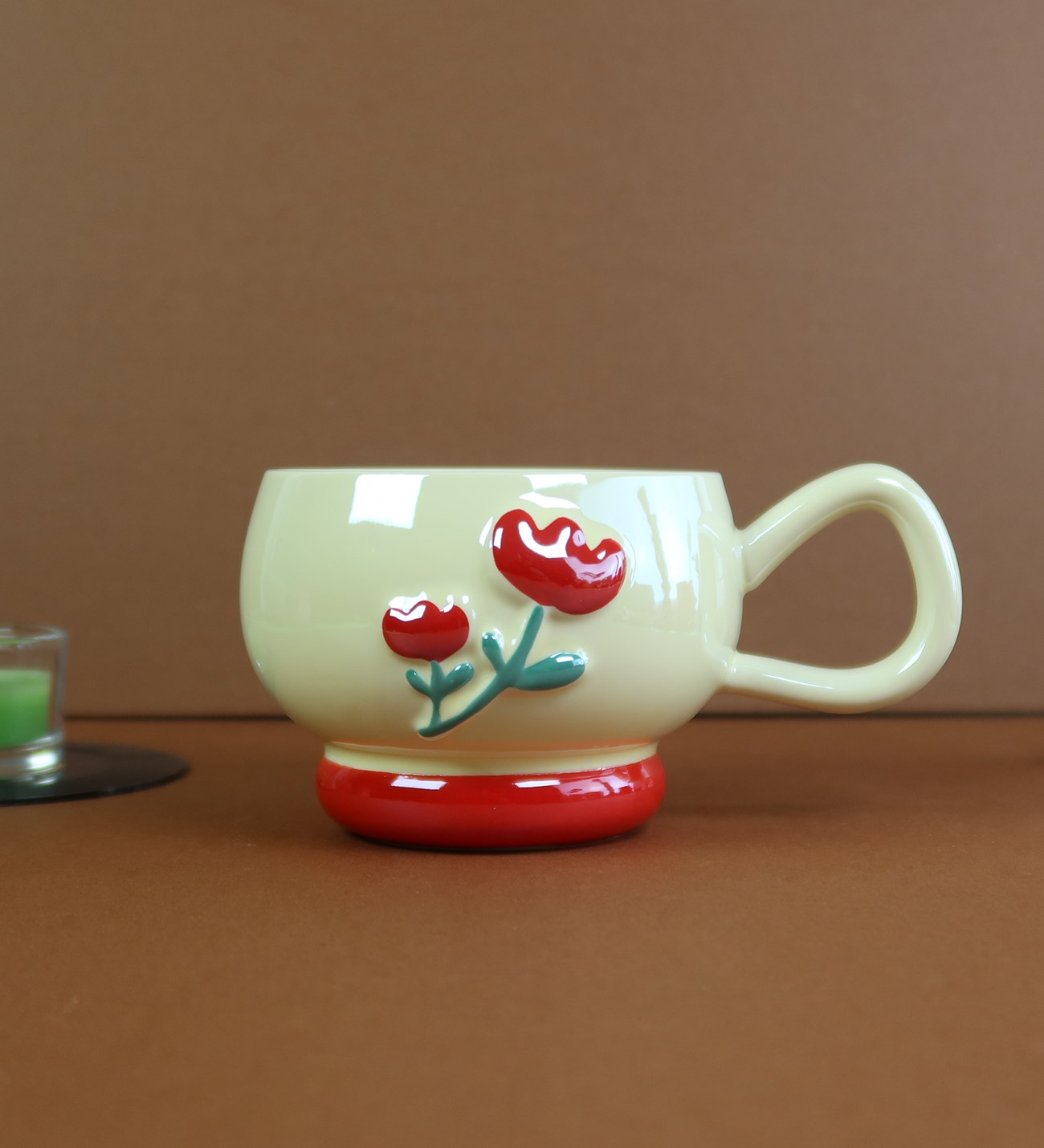Pastel Çiçek Seramik Kahve Kupası BM-2364giftmodaBM-2364