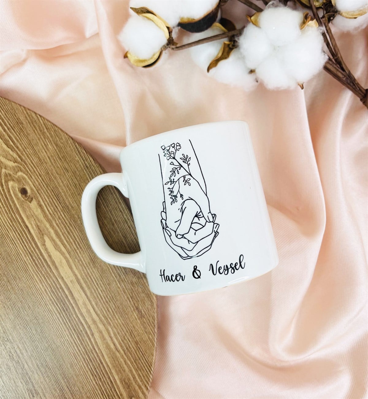 Kişiye Özel El Ele Aşıklar Tasarımlı Kupa BardakgiftmodaGmkp100384