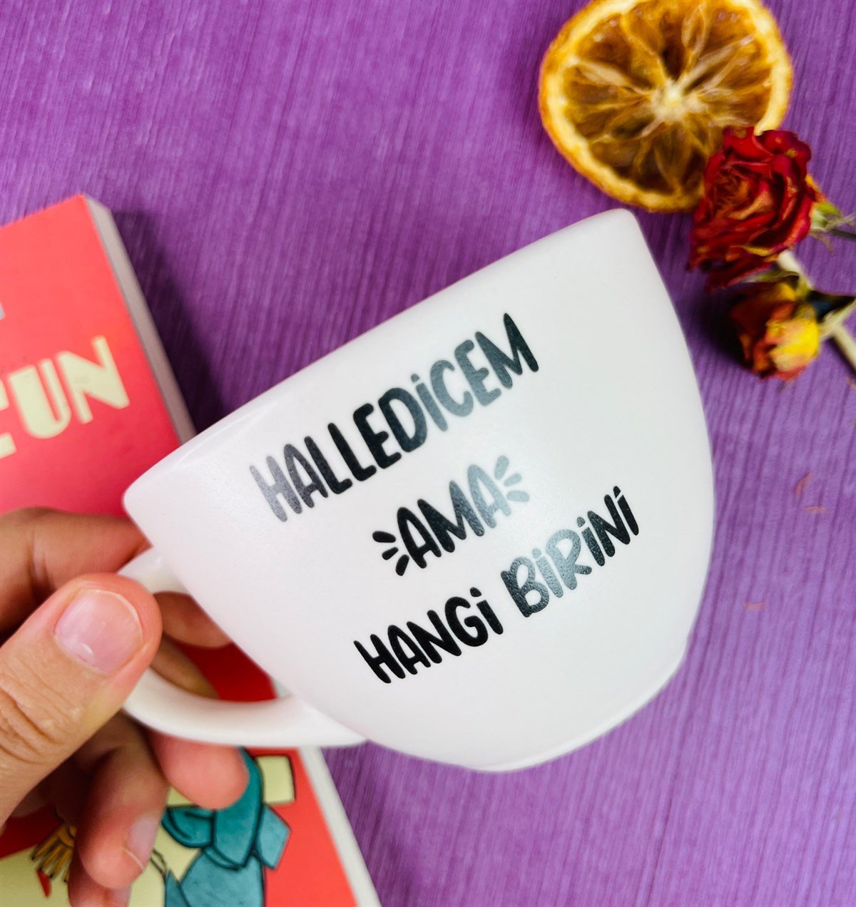 Halledicem Ama Hangi Birini Tasarımlı 6 Cm Kupa BardakgiftmodaGmkp100254