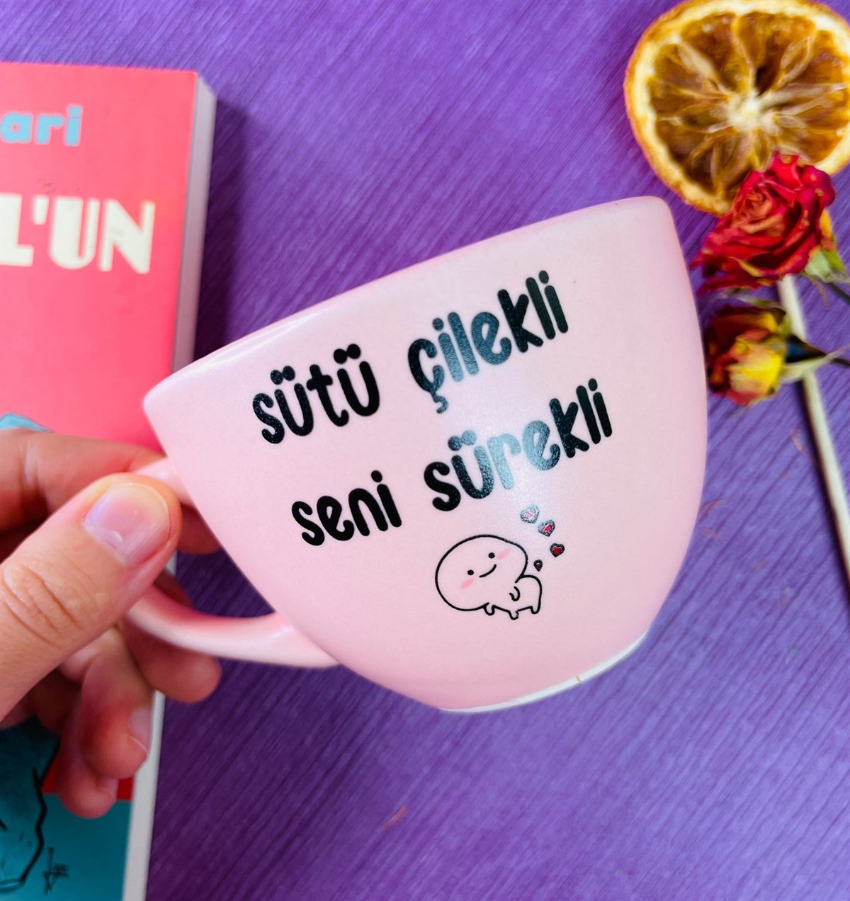 Sütü Çilekli Seni Sürekli Tasarımlı 6 Cm Kupa BardakgiftmodaGmkp100275