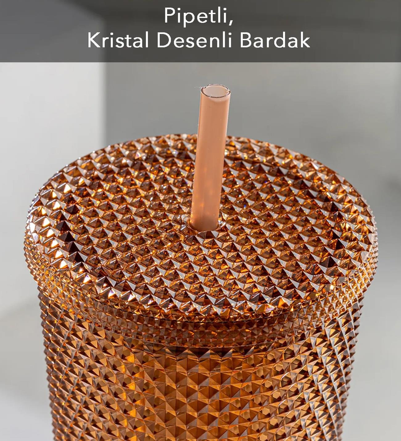 Star Sky Kristal Desenli Pipetli Bardak 750MlgiftmodaTp754