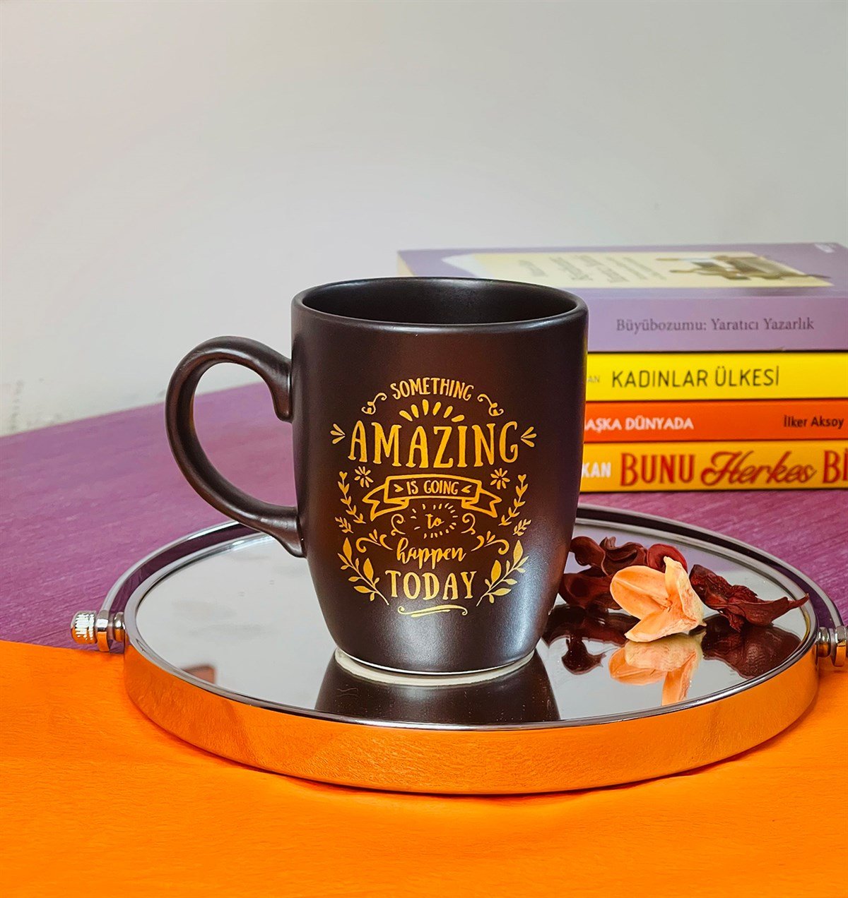 Amazing Gold Yazı Tasarımlı 9 Cm Kupa BardakgiftmodaGmkp100208