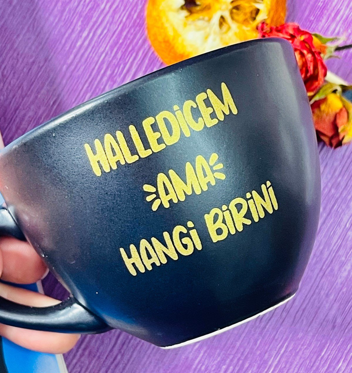 Halledicem Ama Hangi Birini Tasarımlı 6 Cm Kupa BardakgiftmodaGmkp100254