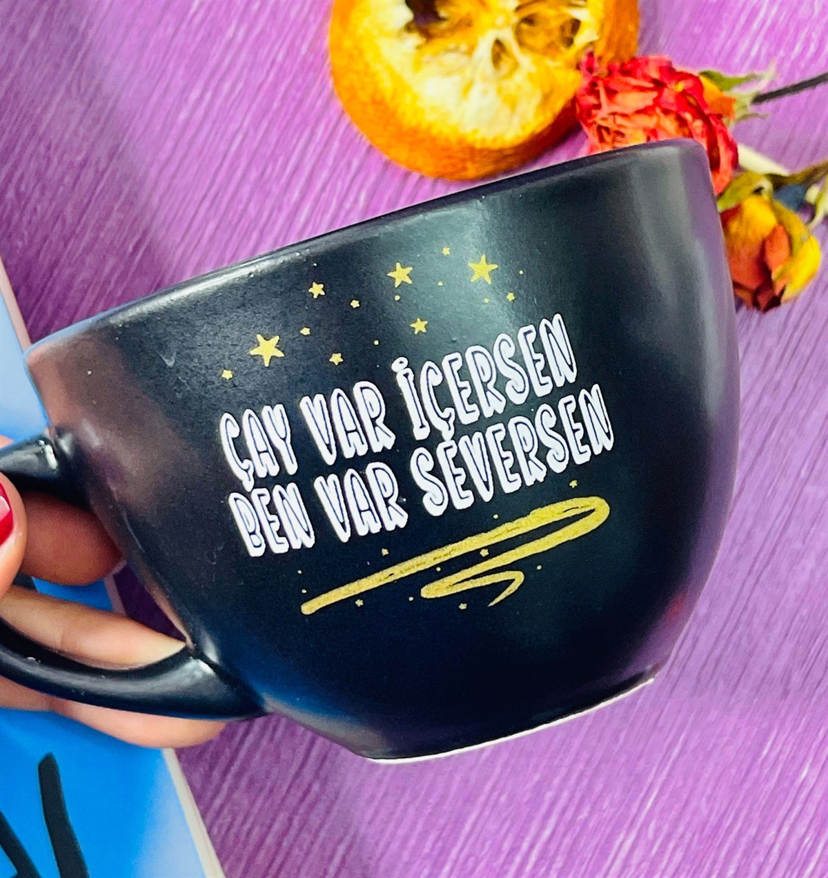 Çay Var İçersen Ben Var Seversen Tasarımlı 6 Cm Kupa BardakgiftmodaGmkp100257