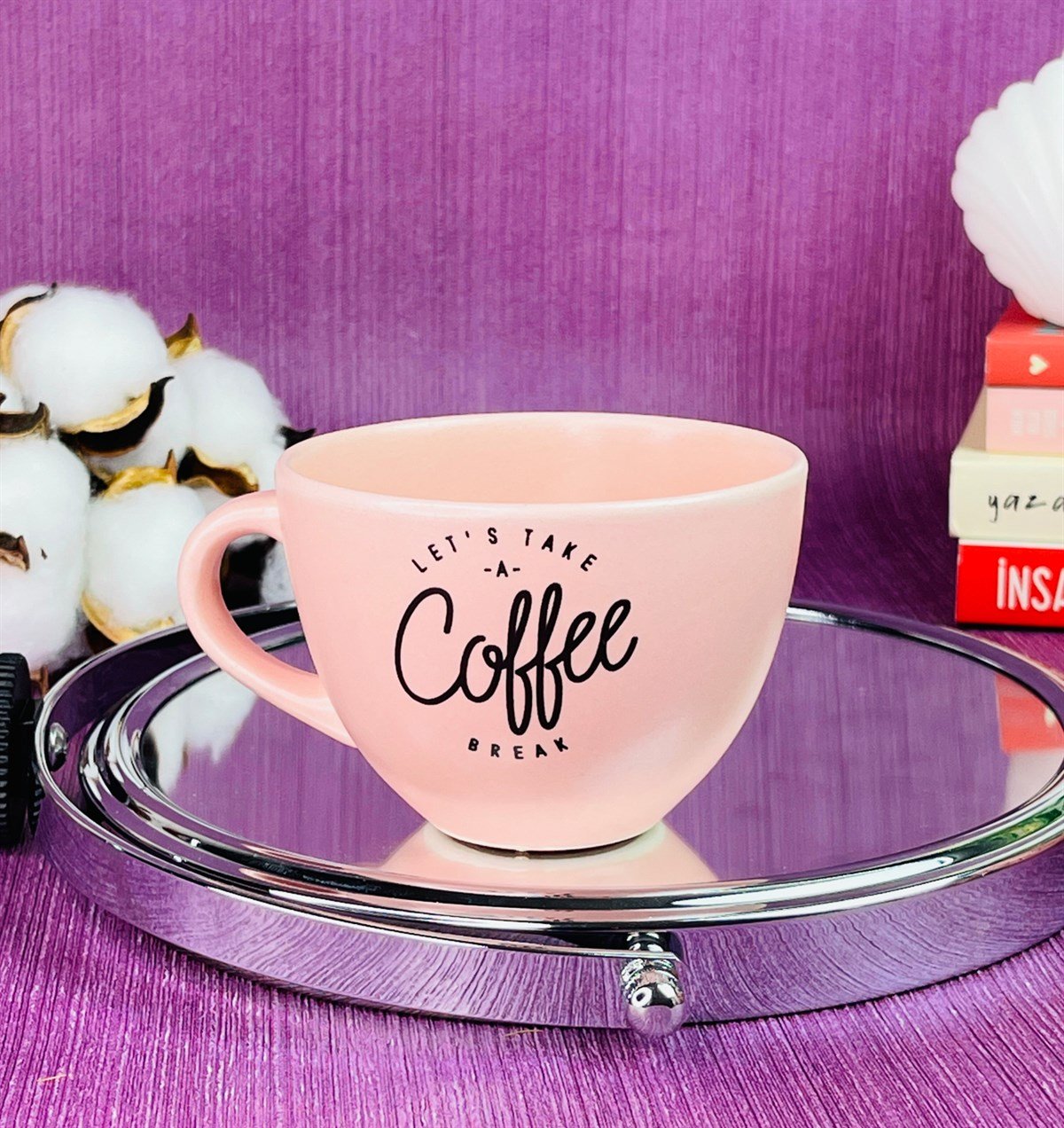 Let's Take A Coffee Break Tasarımlı 6 Cm Kupa BardakgiftmodaGmkp100247