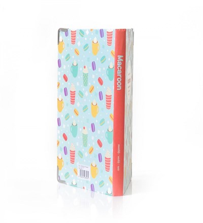Makaron Tasarımlı Planlayıcı Defter Mavi