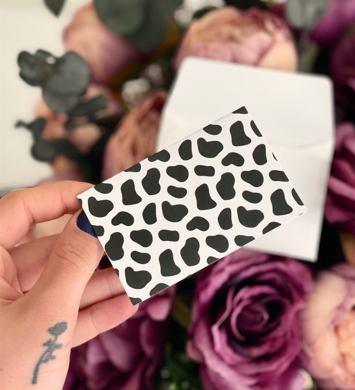 Dana Tasarımlı Beyaz Zarflı Mesaj KartıgiftmodaGmmsj00016