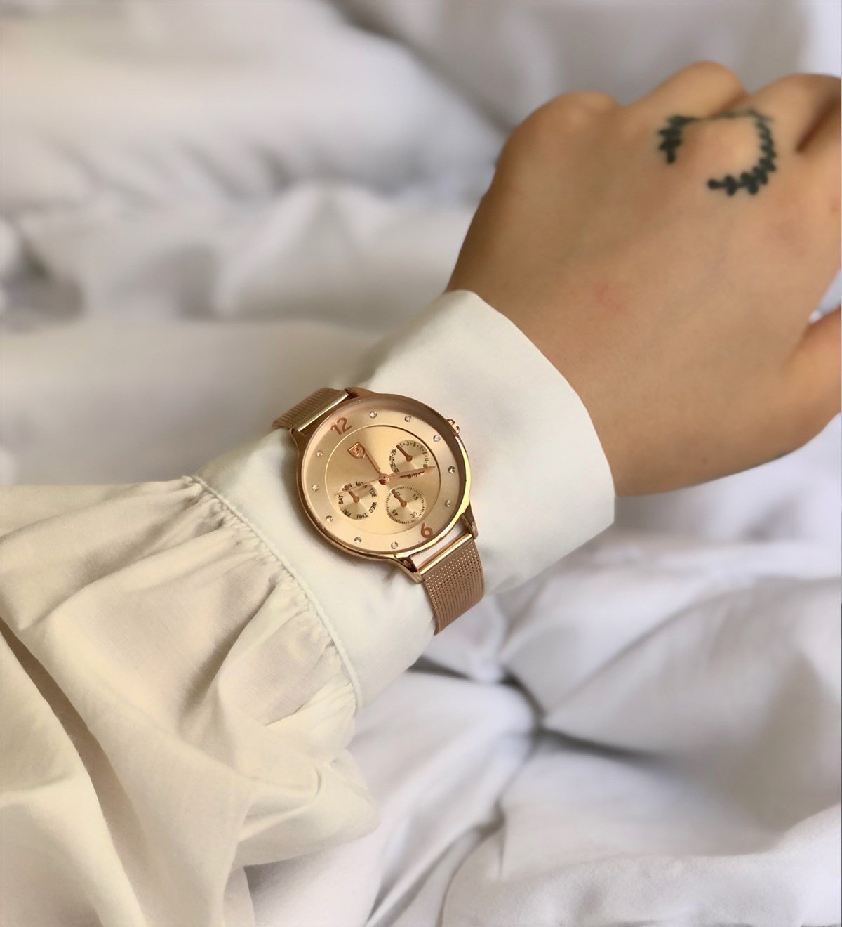 Metal Dore Kordon Bayan SaatiMarkasızG0015