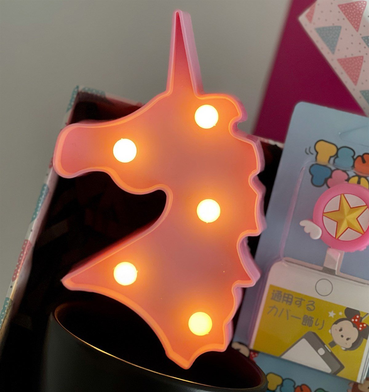 6 cm Kupa Kablo Koruyucu ve Led Lamba Mini Hediye SetiGiftmodaGmhs100968