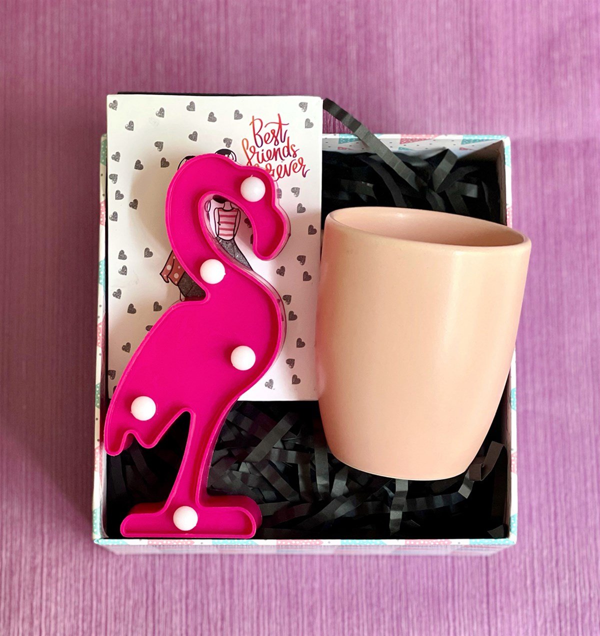 9 cm Bulut Kupa Mini Fotoğraf Albümü ve Led Lamba Mini Hediye SetiGiftmodaGmhs100969