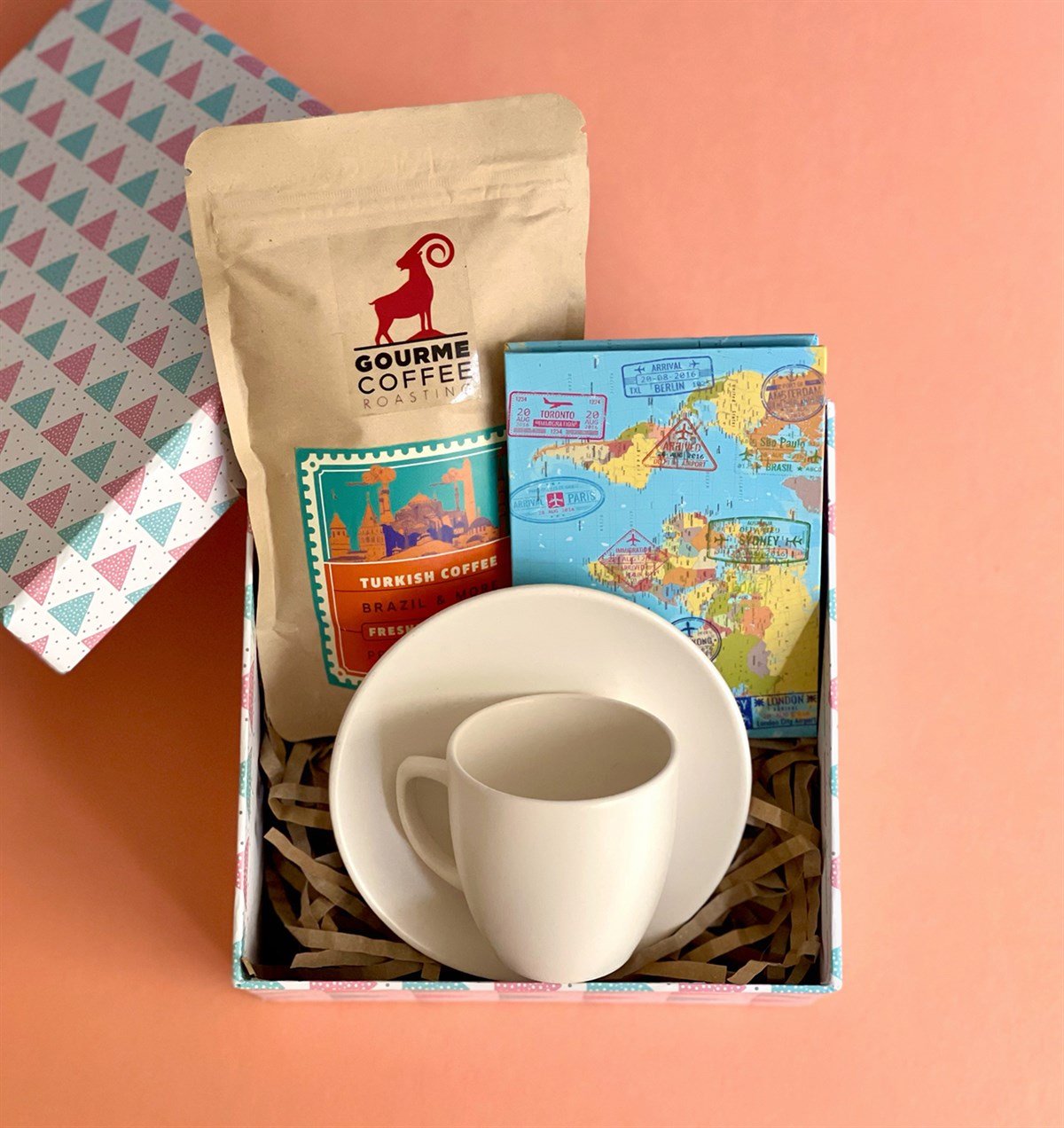 Türk Kahvesi Fincanı Travel Mini Fotoğraf Albümü ve Türk Kahvesi Mini Hediye Seti GiftmodaGmhs100973