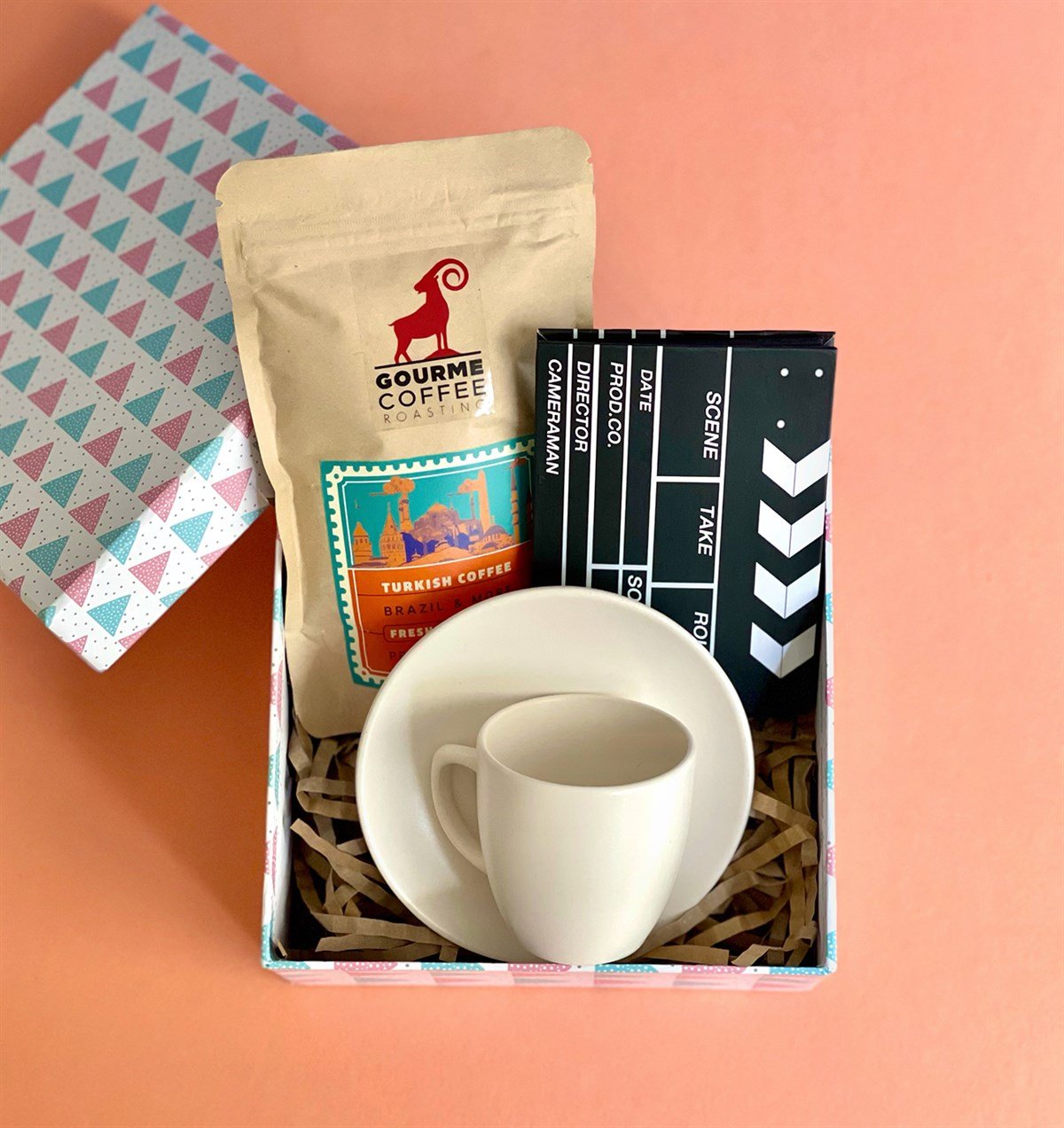 Türk Kahvesi Fincanı Klaket Mini Fotoğraf Albümü ve Türk Kahvesi Mini Hediye Seti GiftmodaGmhs101035