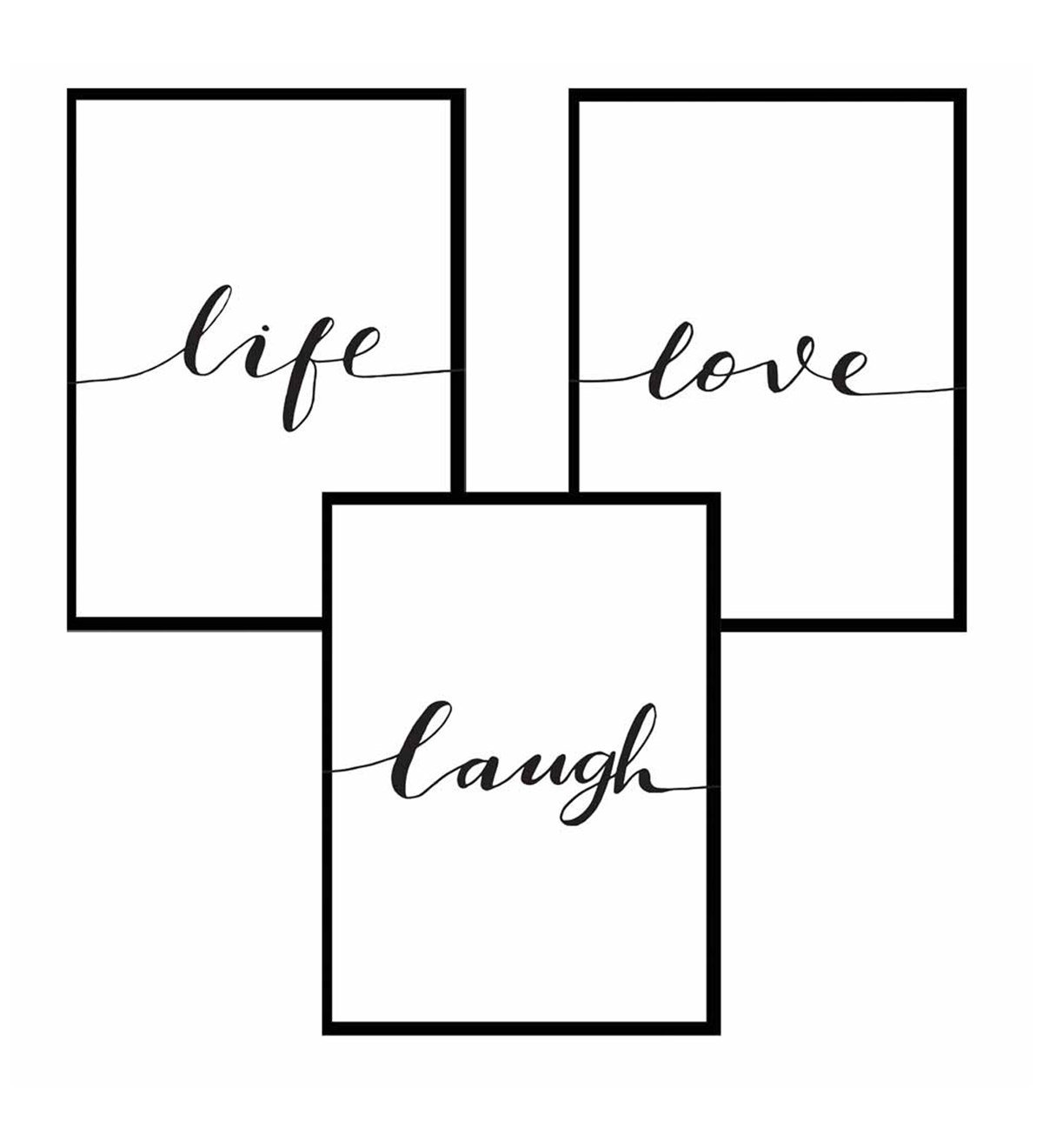 Motto Tasarım Duvar Panosu 3'lü SetGiftmodaGM-P-13	