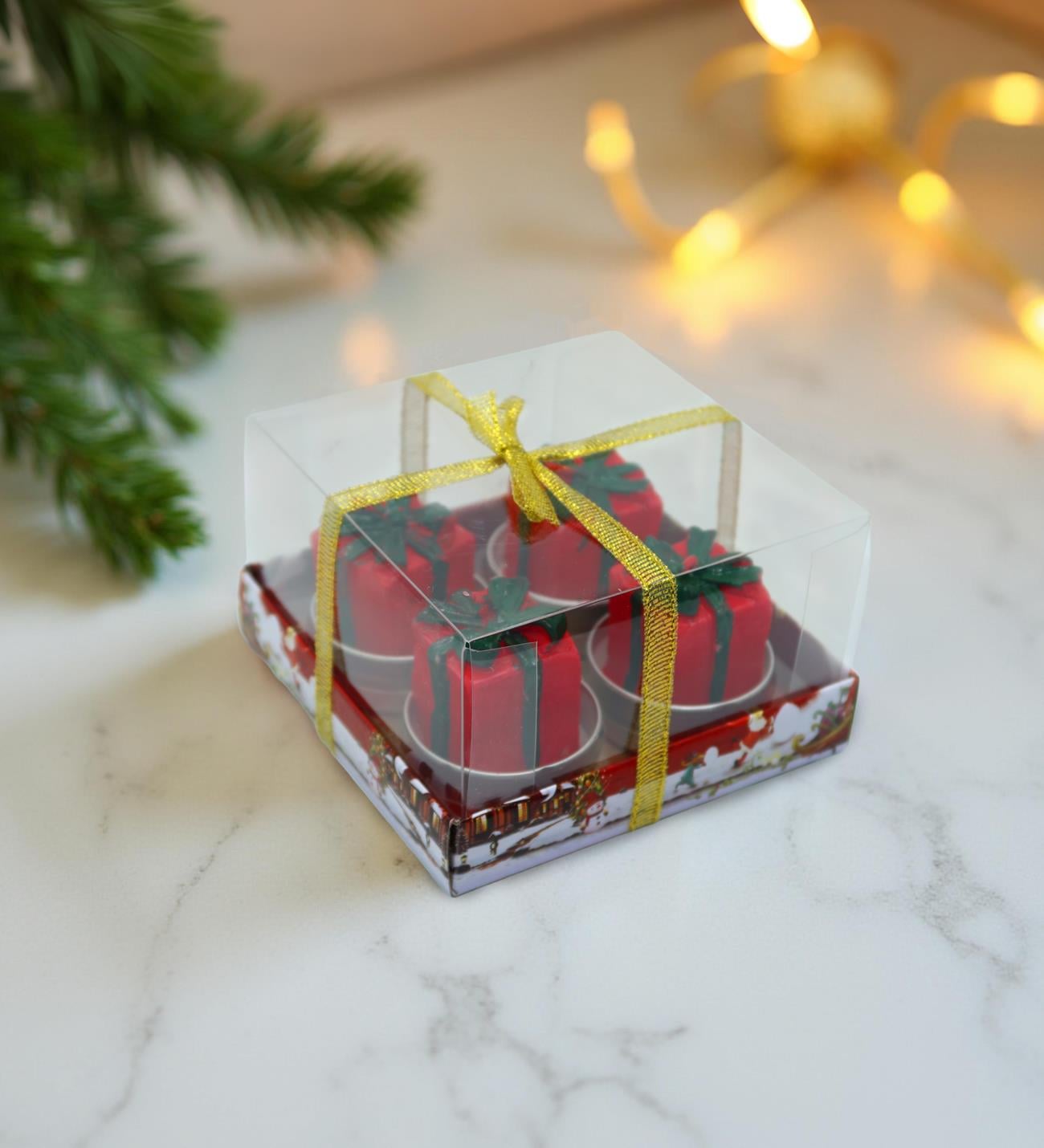 4'lü Yılbaşı Temalı Dekoratif Mum SetigiftmodaBM-1728