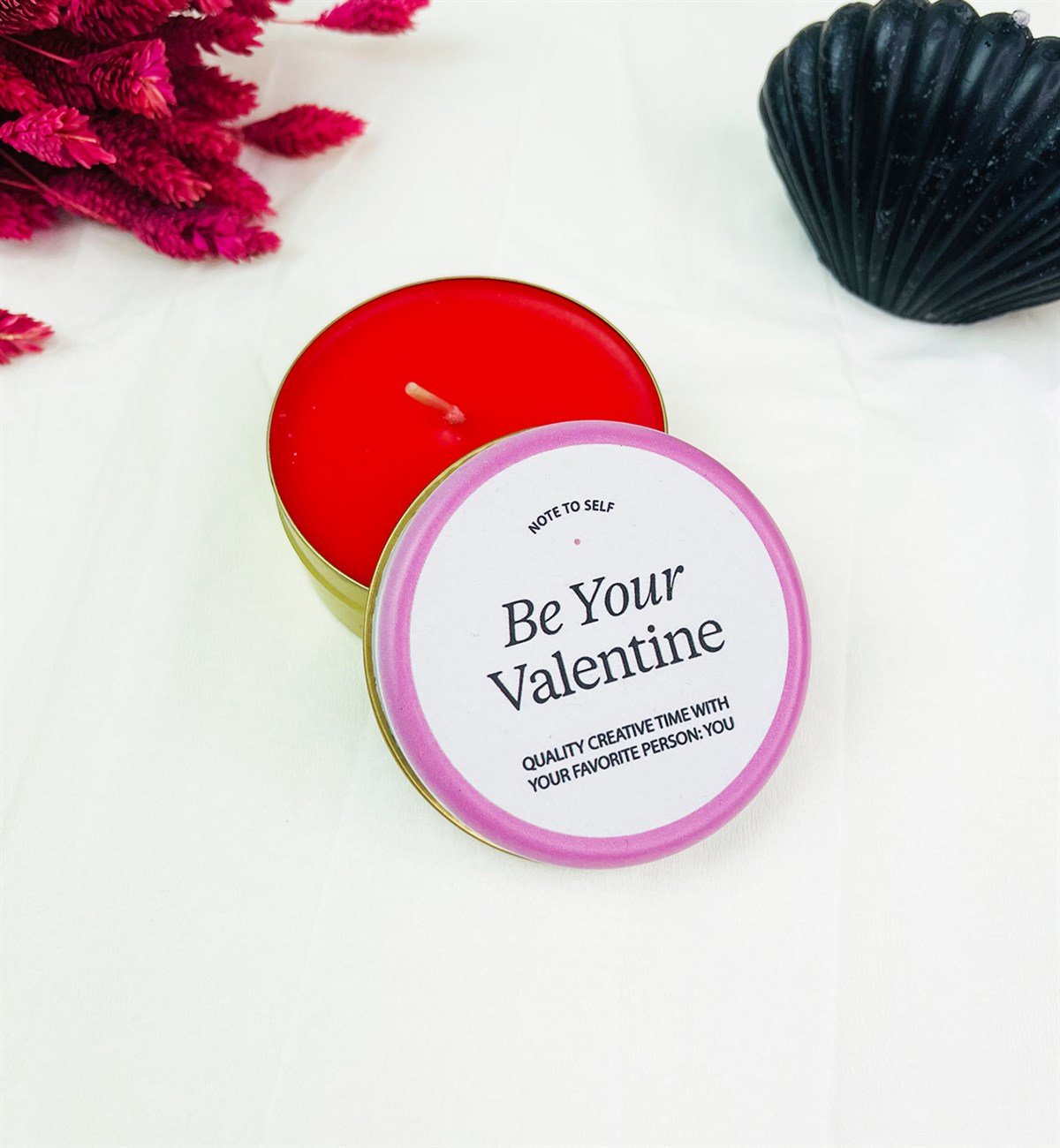 Be Your Valentine Tasarımlı Kokulu Teneke MumgiftmodaGmmum0038