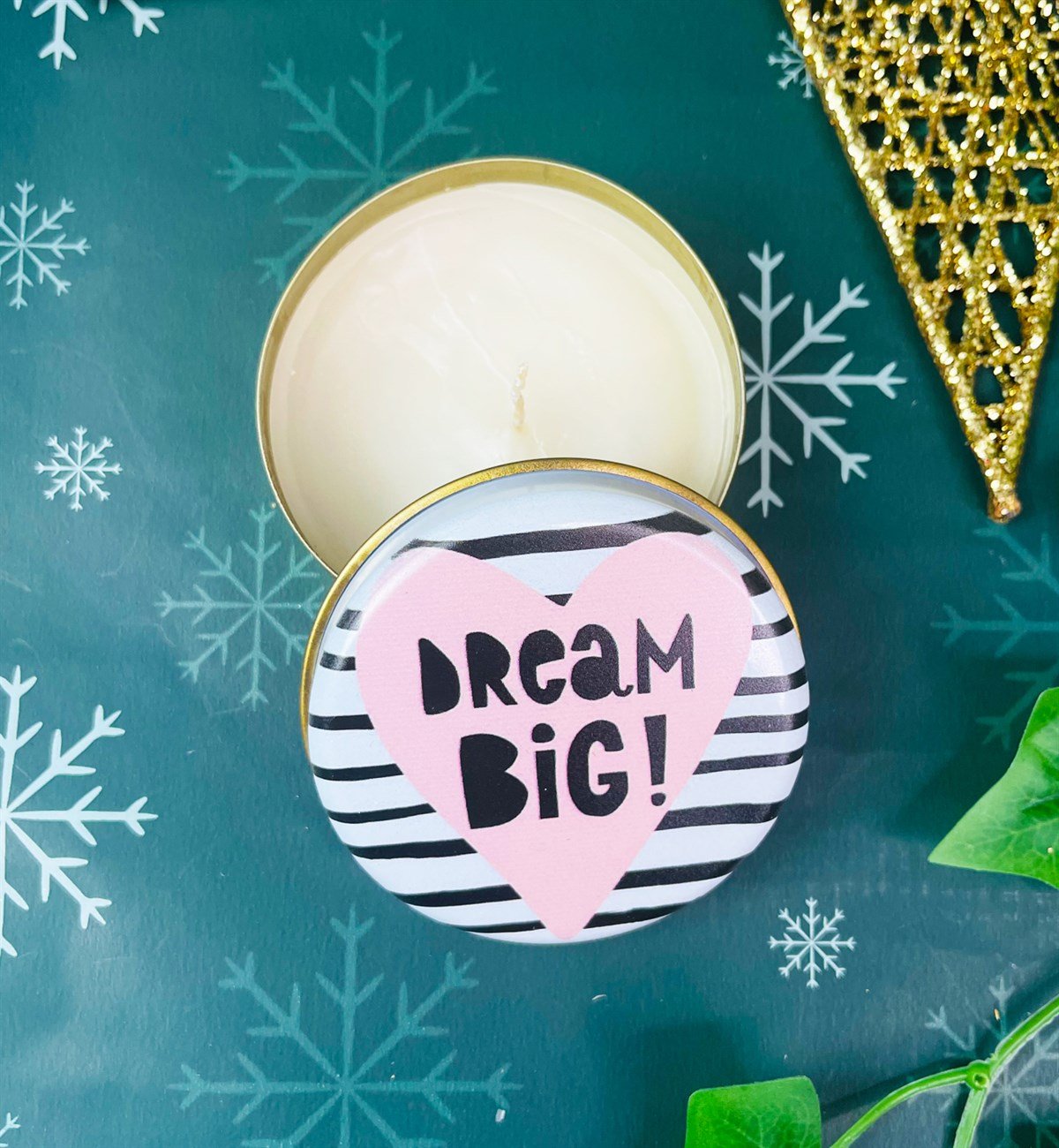 Dream Big Tasarımlı Kokulu Teneke MumgiftmodaGmmum0017