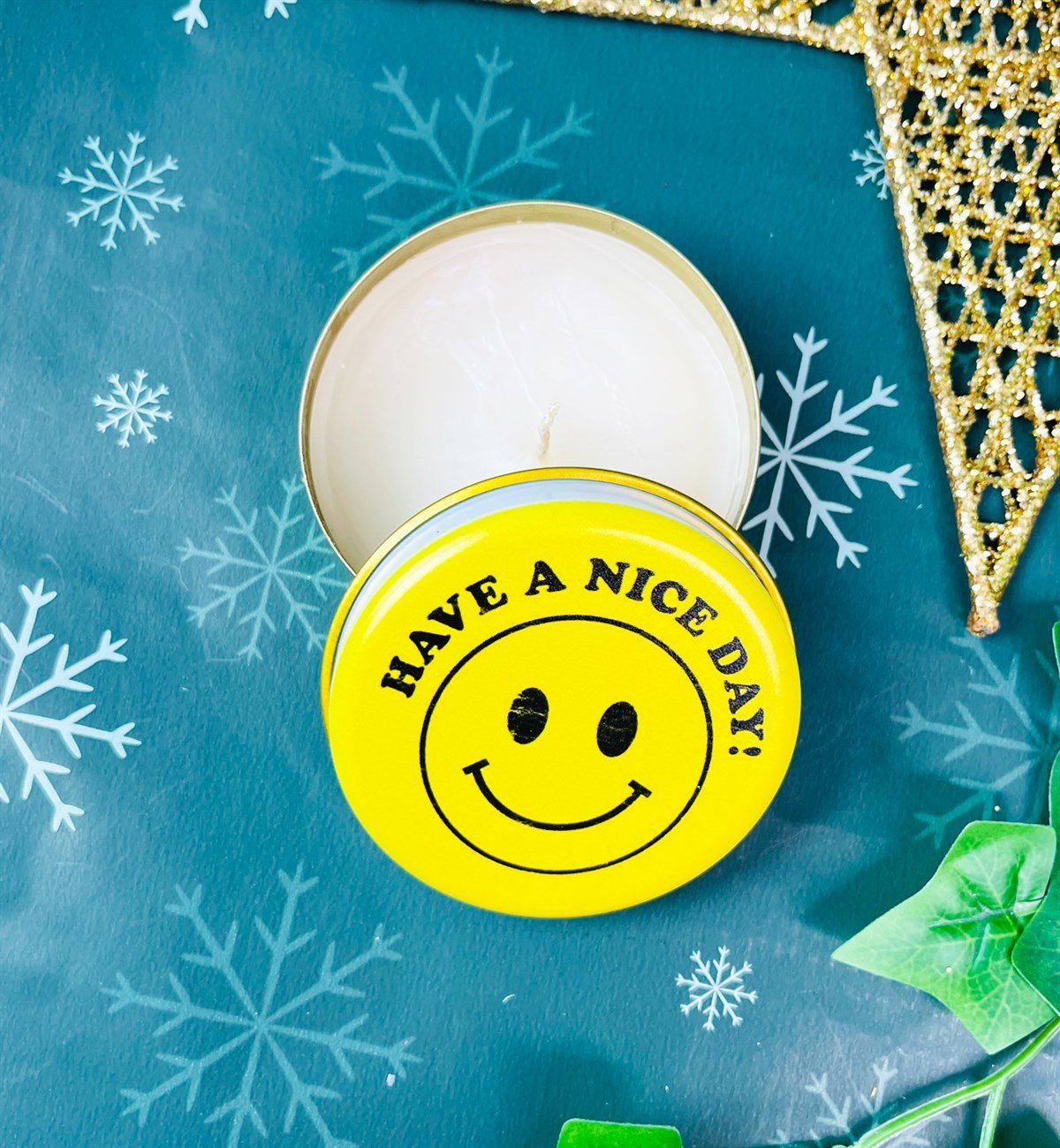 İyi Günler Dilerim Tasarımlı Kokulu Teneke MumgiftmodaGmmum0011