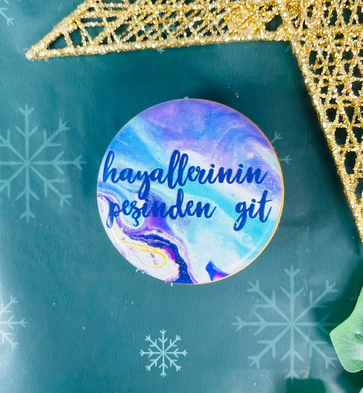 Hayallerinin Peşinden Git Tasarımlı Kokulu Teneke MumgiftmodaGmmum0018