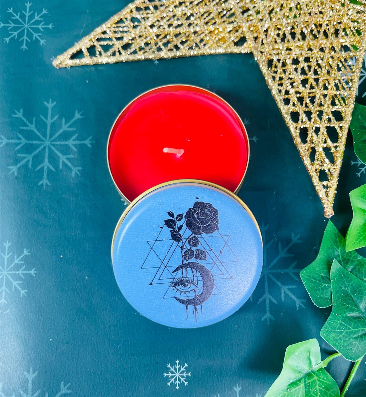 Tarot Gül Tasarımlı Kokulu Teneke MumgiftmodaGmmum0014