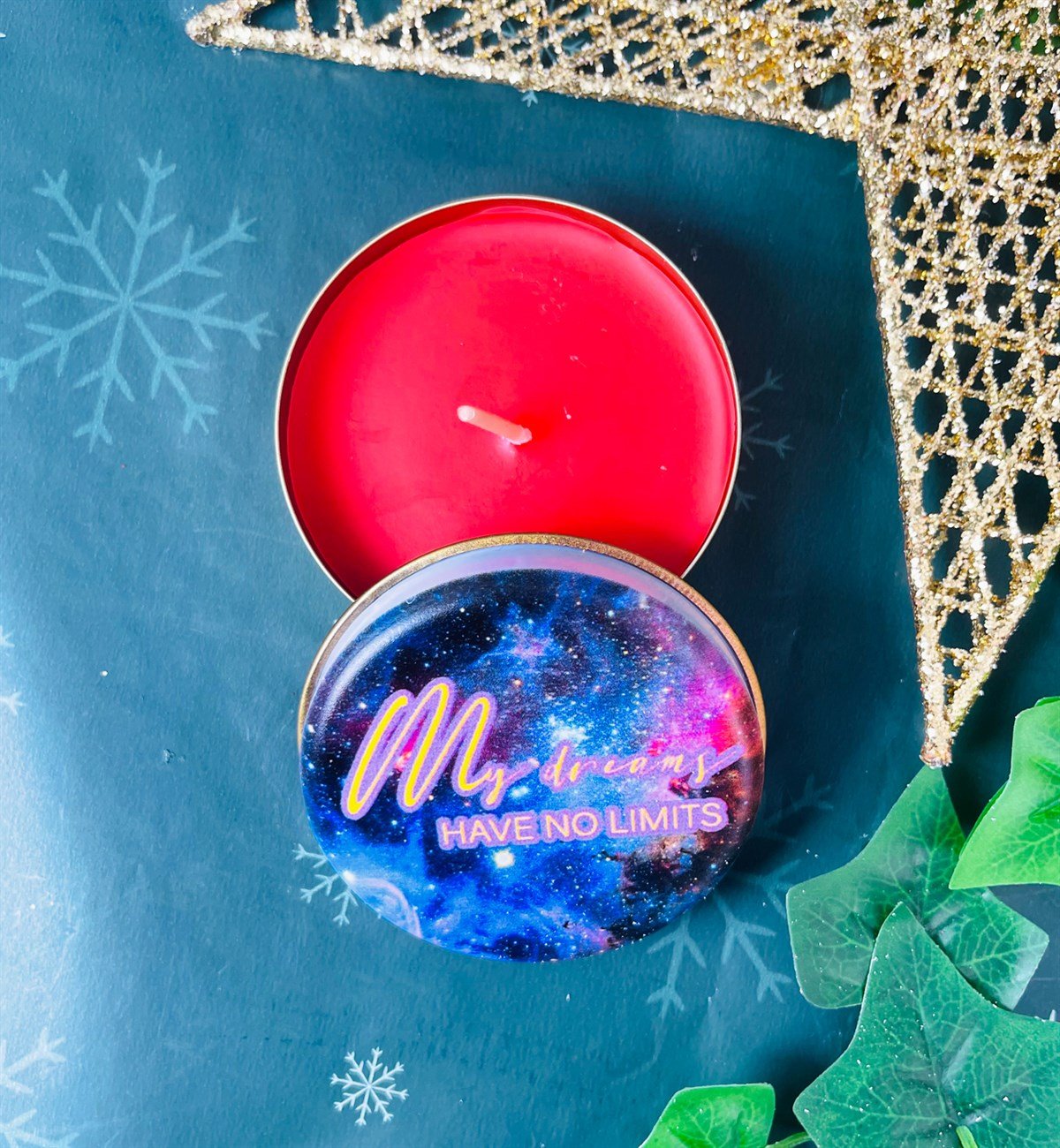 My Dream Have No Limits Tasarımlı Kokulu Teneke MumgiftmodaGmmum0015