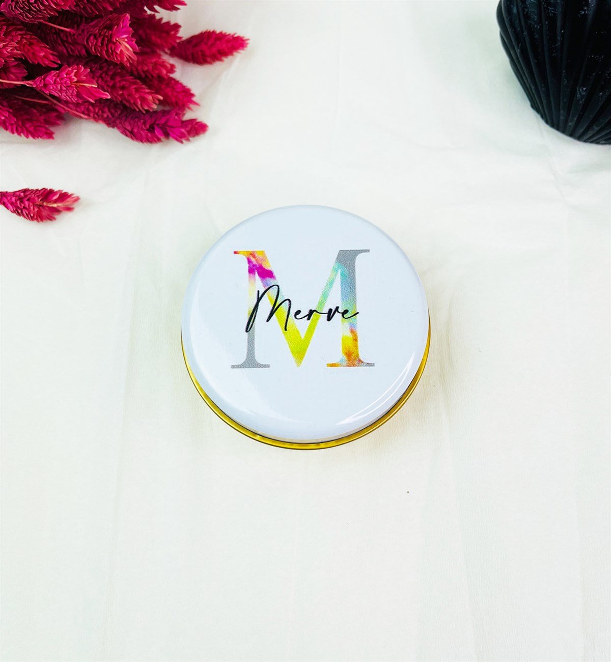 Kişiye Özel Love Blast Tasarımlı Kokulu Teneke MumgiftmodaGmmum0039