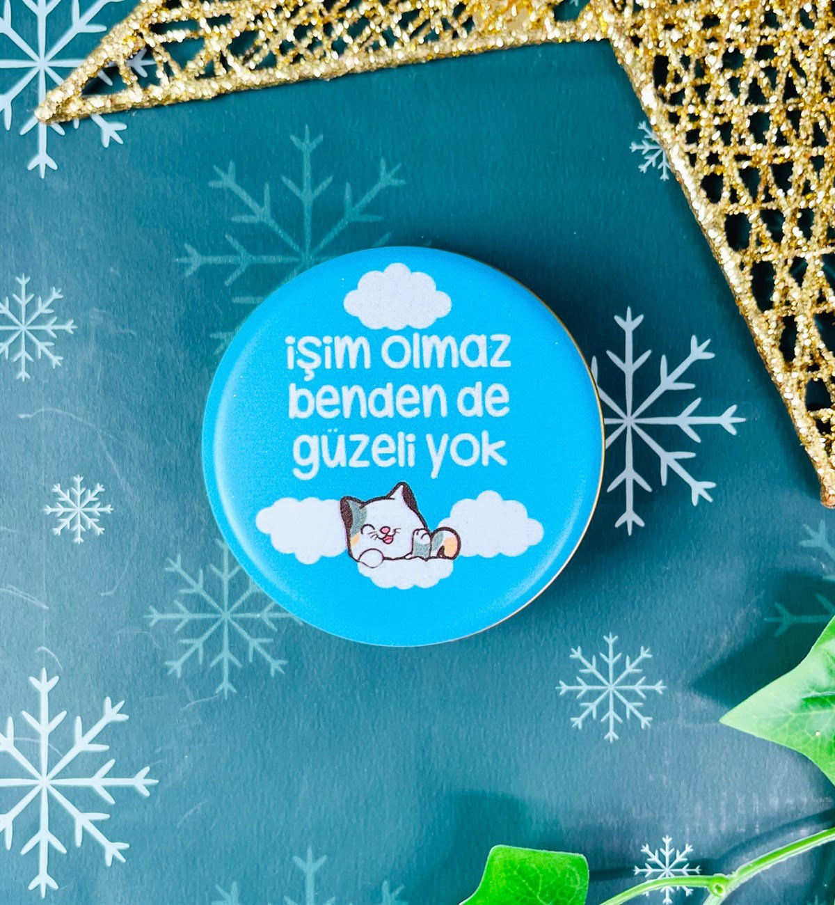 İşim Olmaz Benden De Güzeli Yok Tasarımlı Kokulu Teneke MumgiftmodaGmmum0020