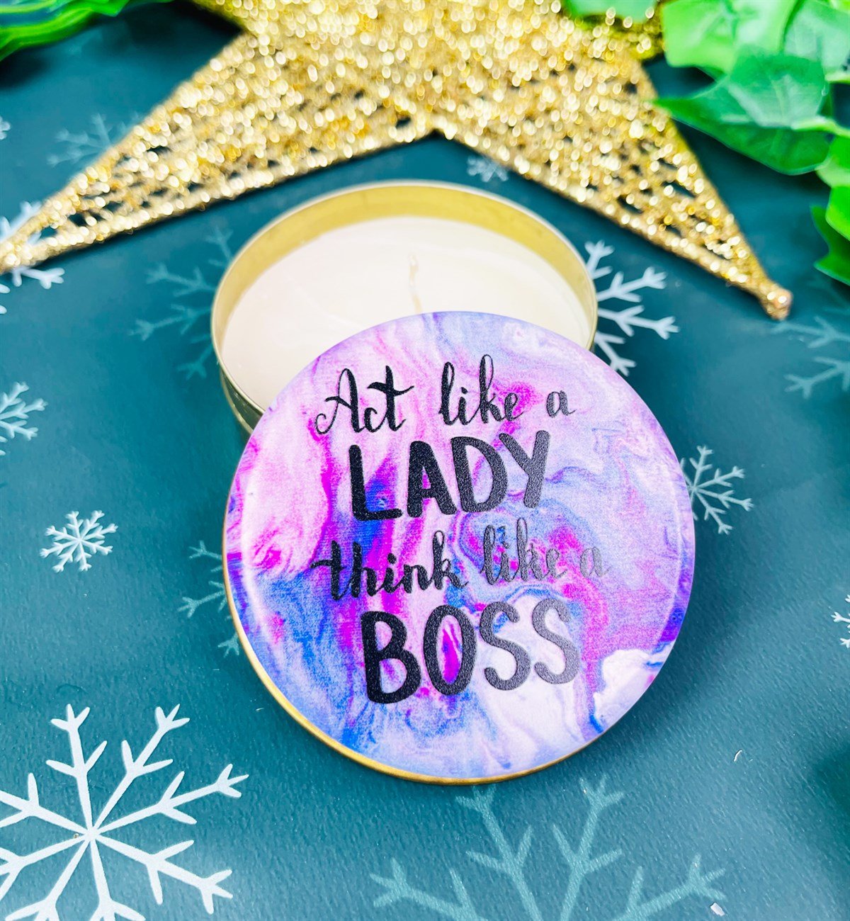 Hanım Efendi Gibi Davran Patron Gibi Düşün Tasarımlı Kokulu Teneke MumgiftmodaGmmum0012