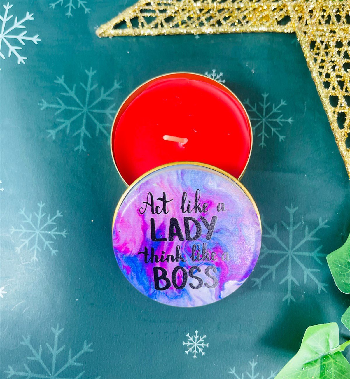 Hanım Efendi Gibi Davran Patron Gibi Düşün Tasarımlı Kokulu Teneke MumgiftmodaGmmum0012