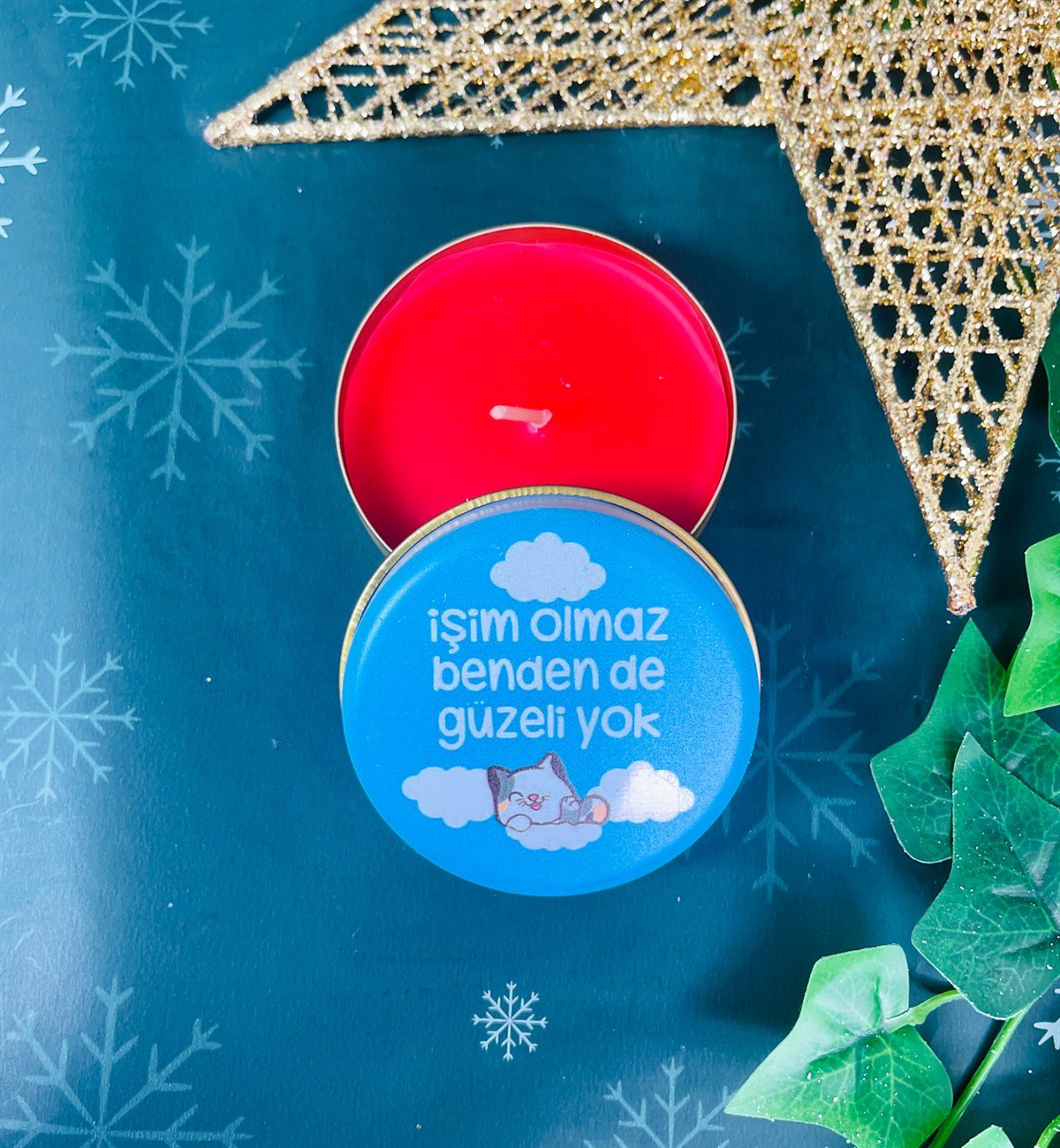 İşim Olmaz Benden De Güzeli Yok Tasarımlı Kokulu Teneke MumgiftmodaGmmum0020