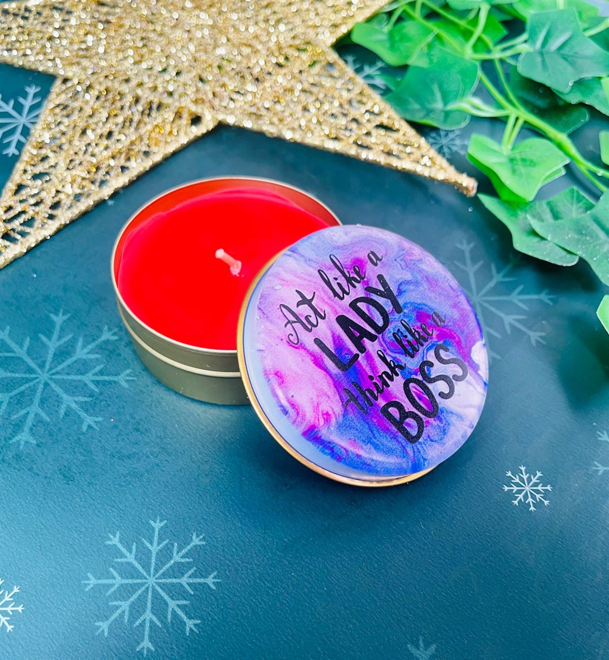 Hanım Efendi Gibi Davran Patron Gibi Düşün Tasarımlı Kokulu Teneke MumgiftmodaGmmum0012