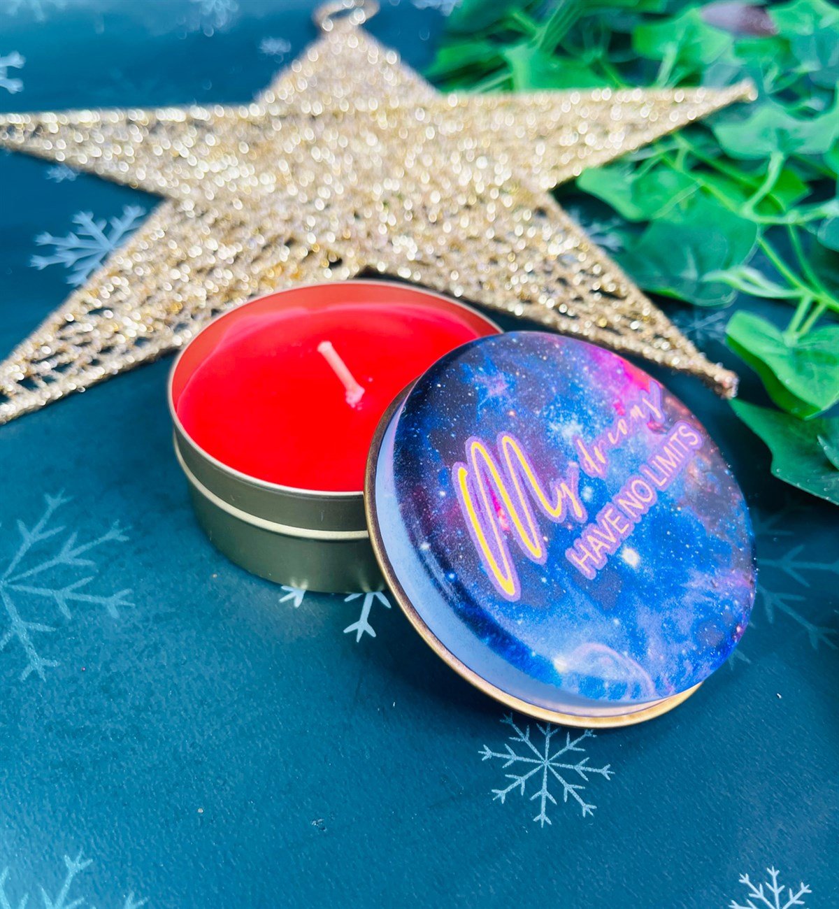 My Dream Have No Limits Tasarımlı Kokulu Teneke MumgiftmodaGmmum0015