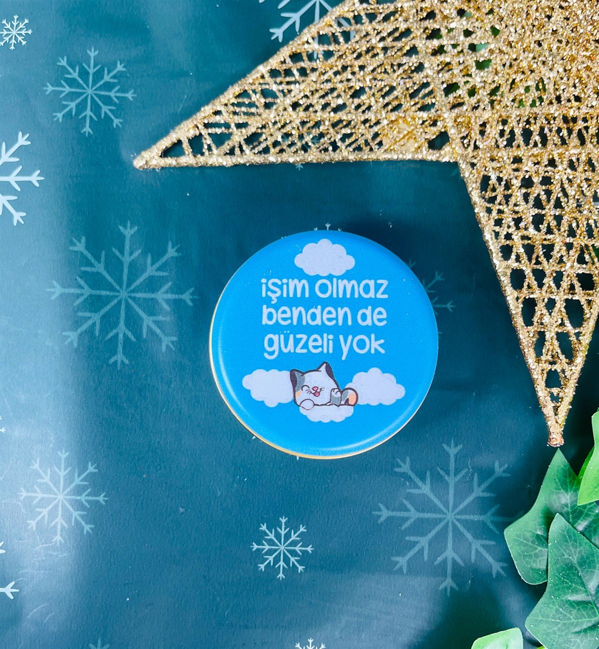 İşim Olmaz Benden De Güzeli Yok Tasarımlı Kokulu Teneke MumgiftmodaGmmum0020