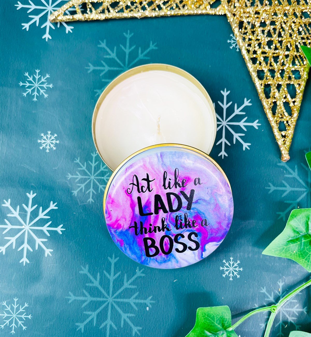 Hanım Efendi Gibi Davran Patron Gibi Düşün Tasarımlı Kokulu Teneke MumgiftmodaGmmum0012