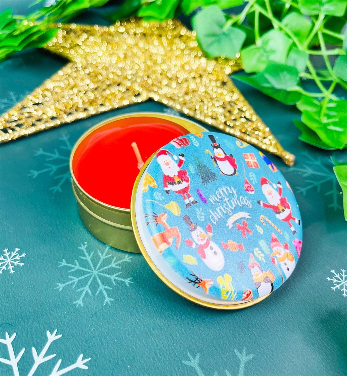 Mutlu Noeller Tasarımlı Kokulu Teneke MumgiftmodaGmmum0019