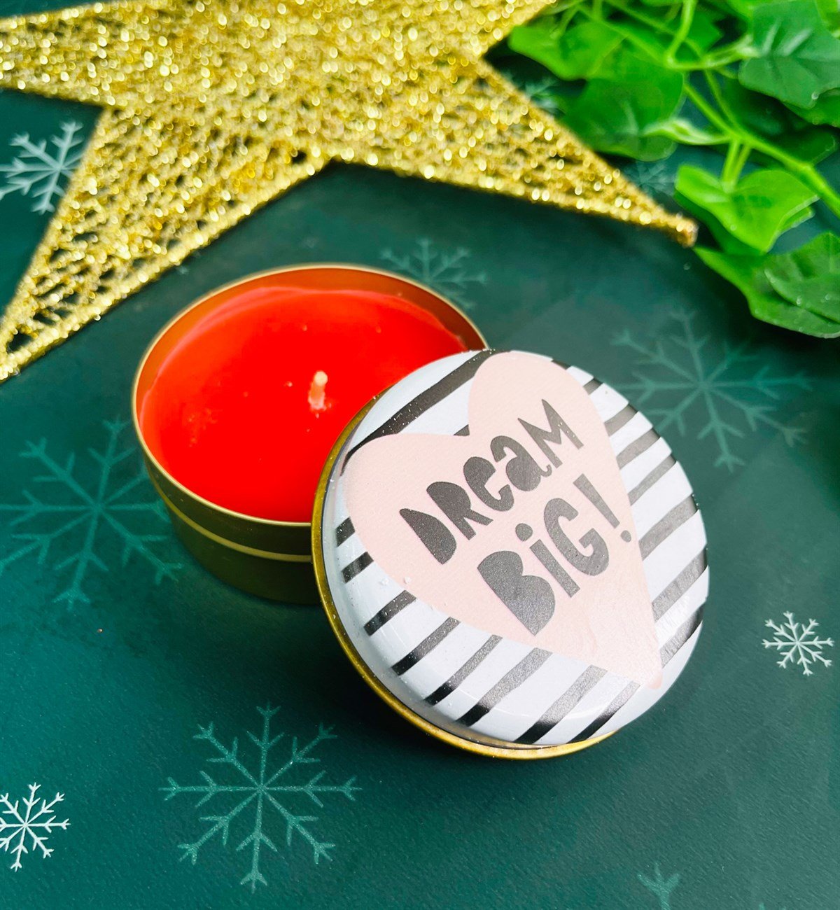 Dream Big Tasarımlı Kokulu Teneke MumgiftmodaGmmum0017