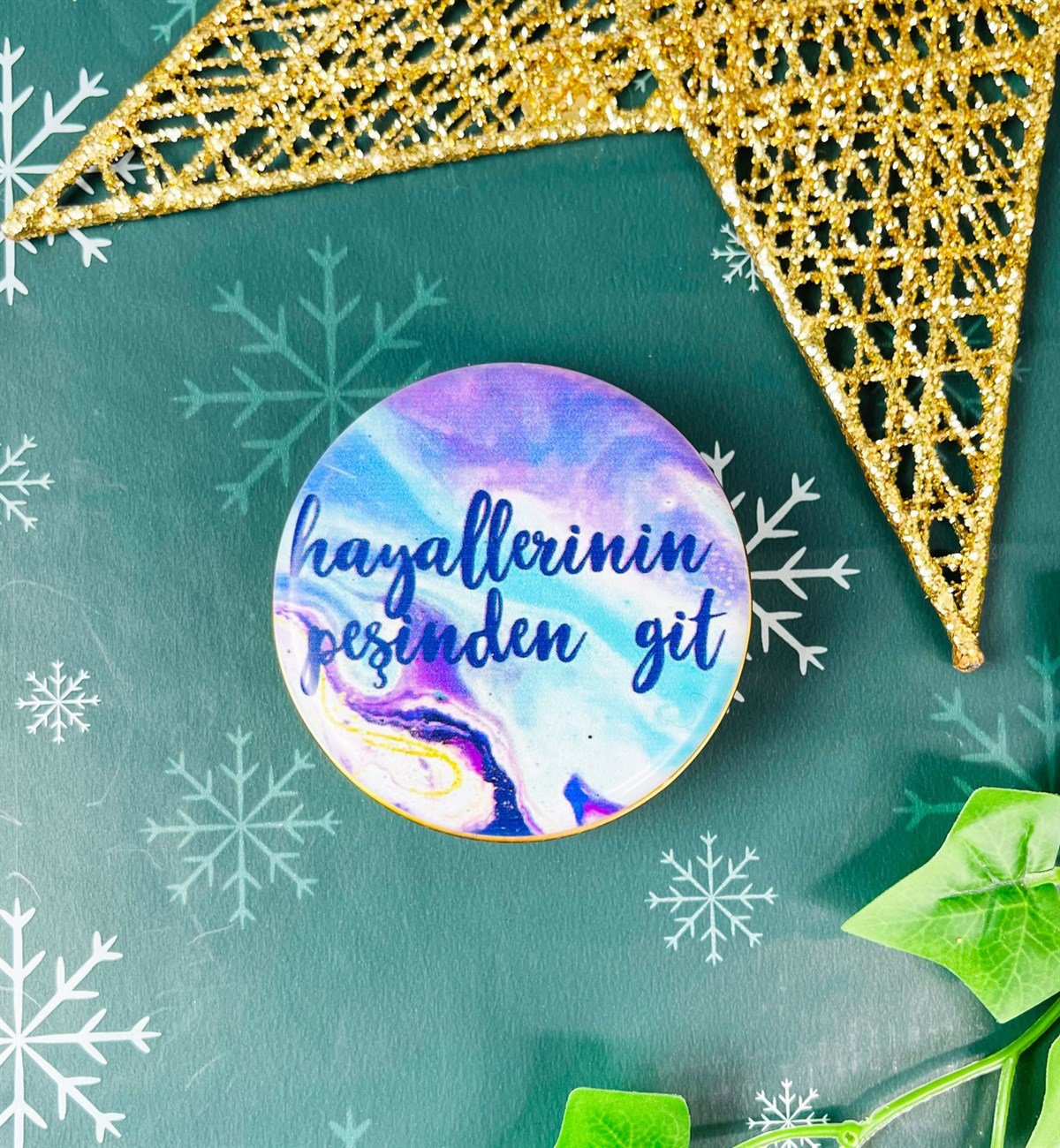 Hayallerinin Peşinden Git Tasarımlı Kokulu Teneke MumgiftmodaGmmum0018