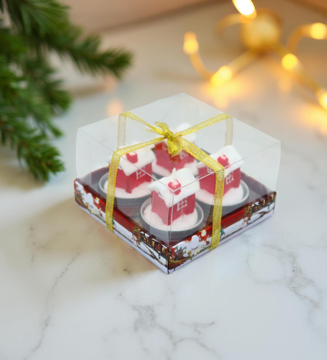 4'lü Yılbaşı Temalı Dekoratif Mum SetigiftmodaBM-1728