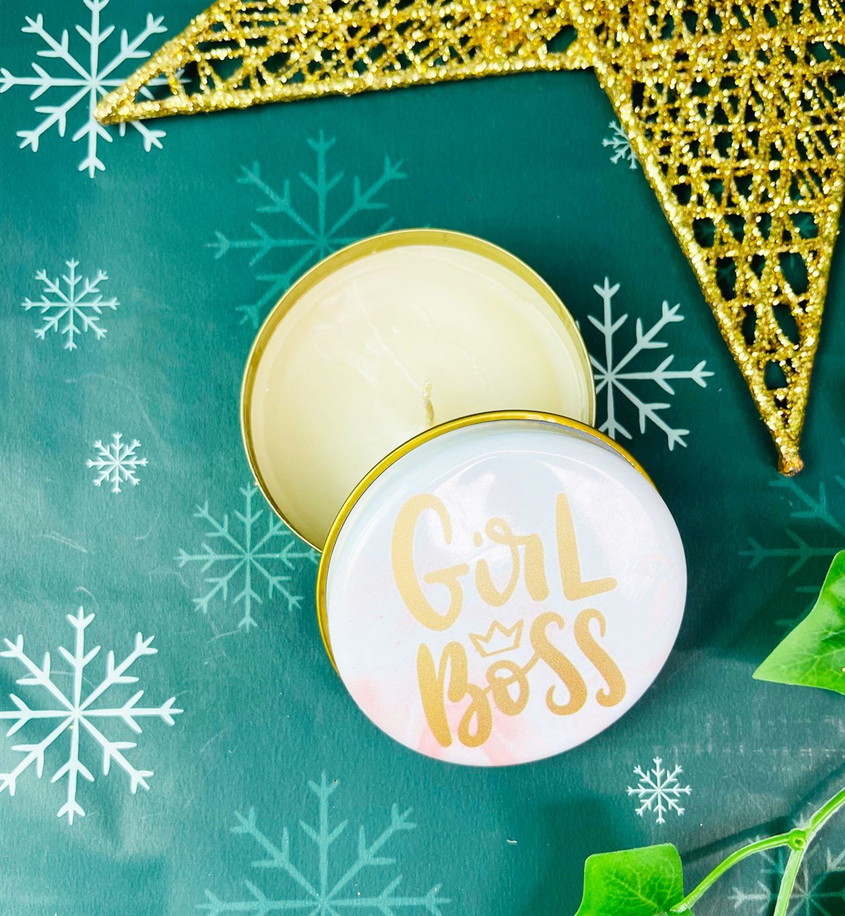 Girl Boss Tasarımlı Kokulu Teneke MumgiftmodaGmmum0028