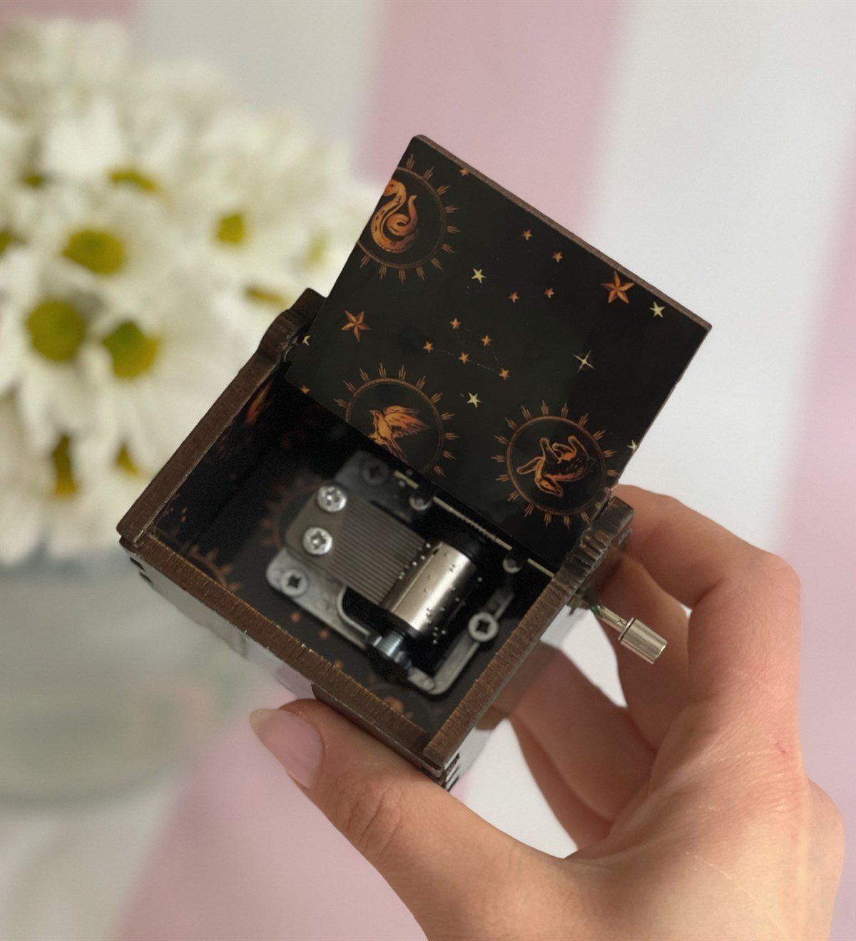 Harry Potter Lisanslı Orjinal Astronomy Tower Tasarımlı Ahşap Müzik KutusuGiftmodaGmmk000002