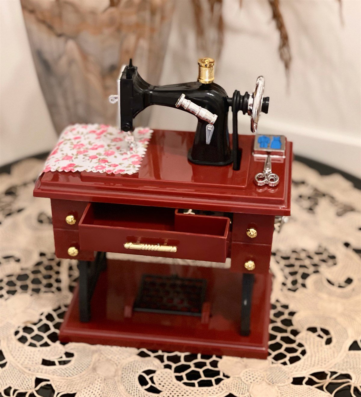 Dikiş Makinesi Tasarımlı Müzik KutusugiftmodaGM-4159