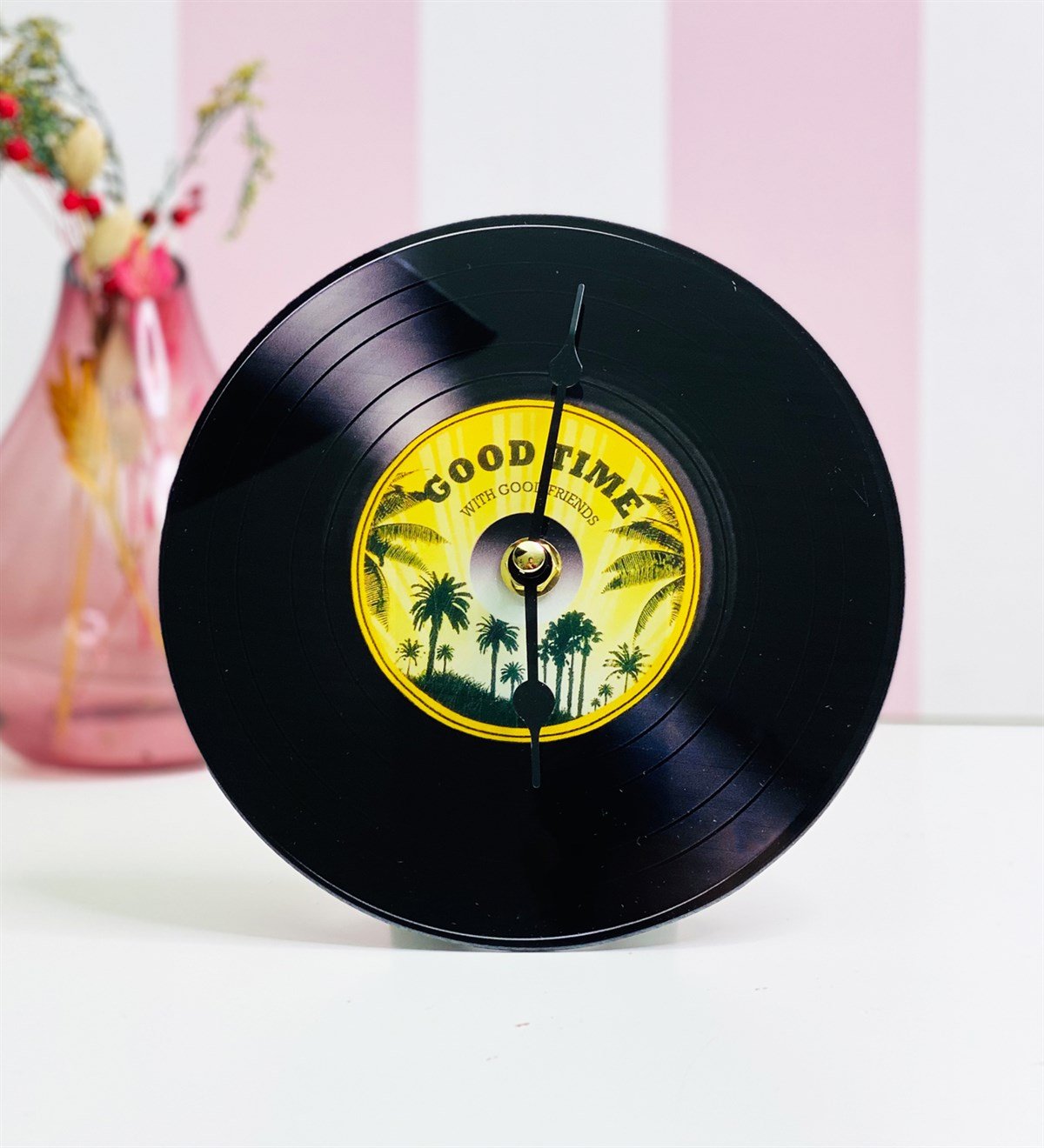 Nostaljik Plak Tasarımlı Masa SaatiGiftmodaGM-2492