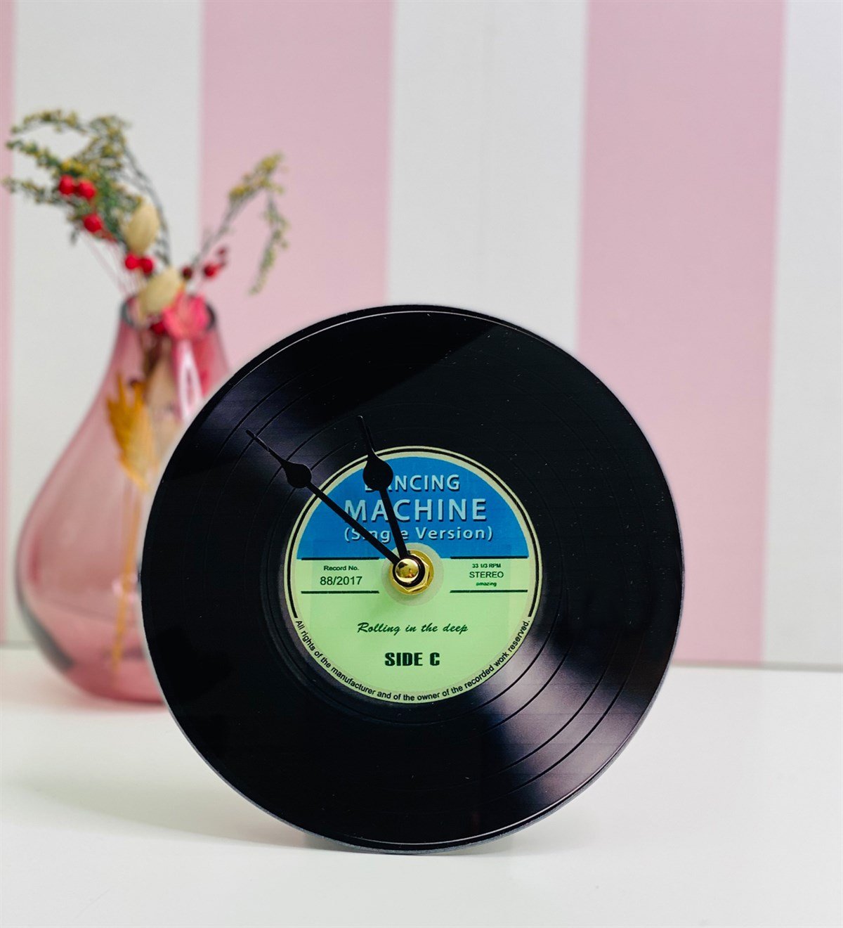 Nostaljik Plak Tasarımlı Masa SaatiGiftmodaGM-2492