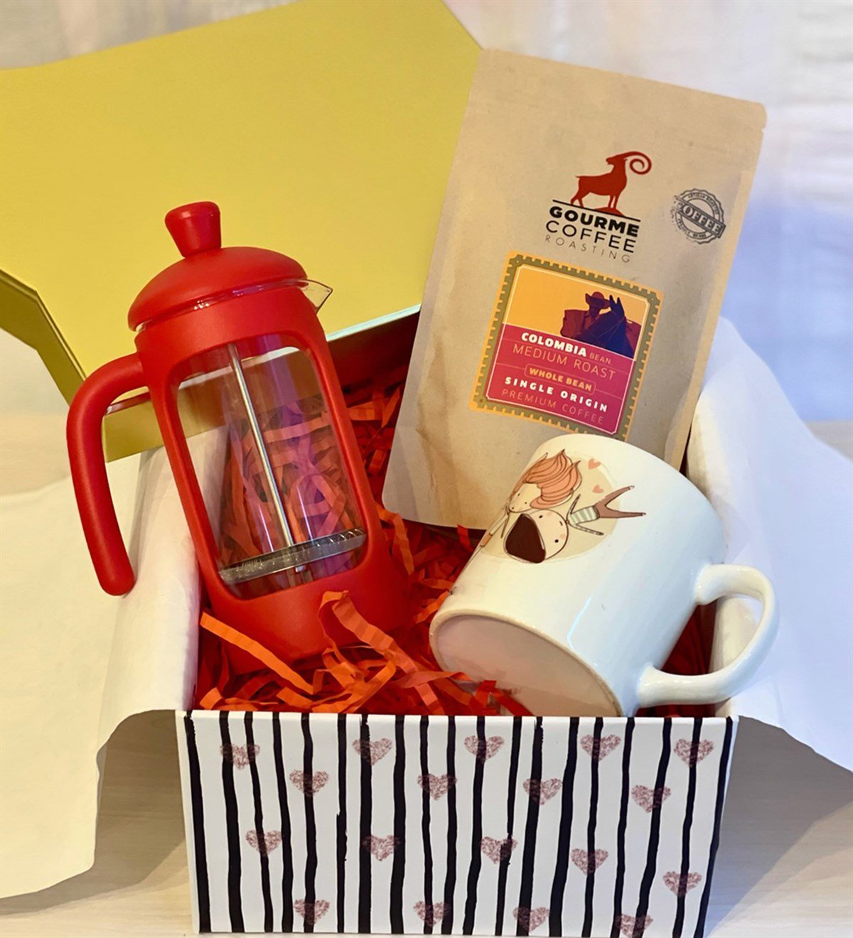 Ölümsüz Aşıklar French Press & Filtre Kahveli Sevgiliye Hediye SetiGiftmodaGmhs100250