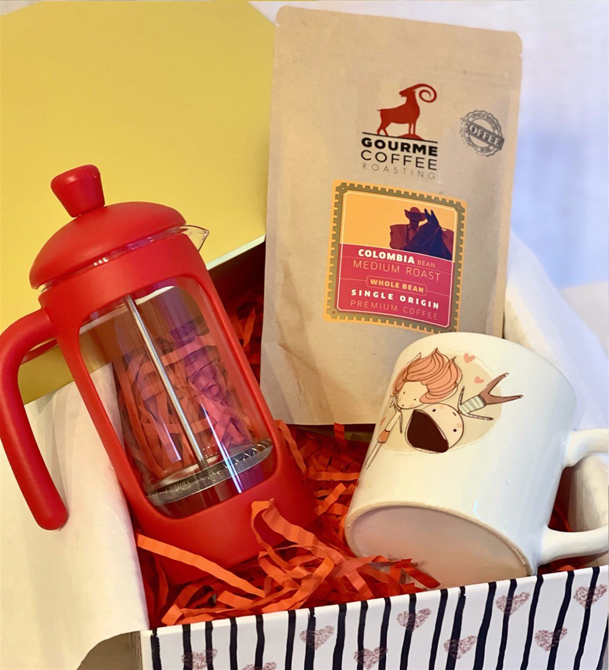Ölümsüz Aşıklar French Press & Filtre Kahveli Sevgiliye Hediye SetiGiftmodaGmhs100250