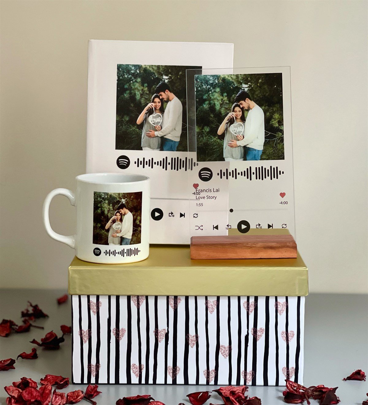 Özelleştirelebilir Spotify Sevgiliye Hediye SetiGiftmodaGmhs100177